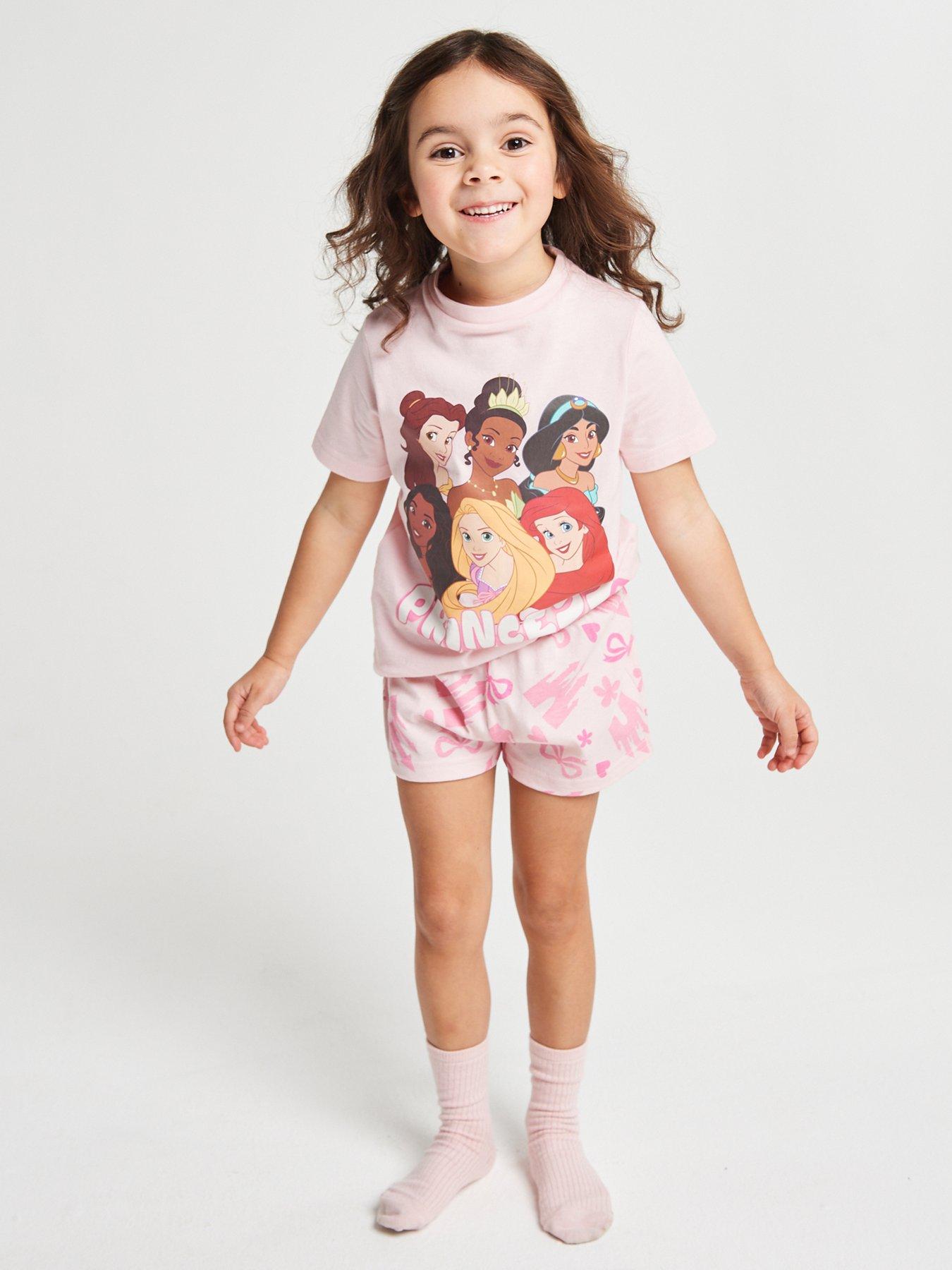 Image 3 of 6 of Brand Threads Disney Princess Shorty Pyjama Set