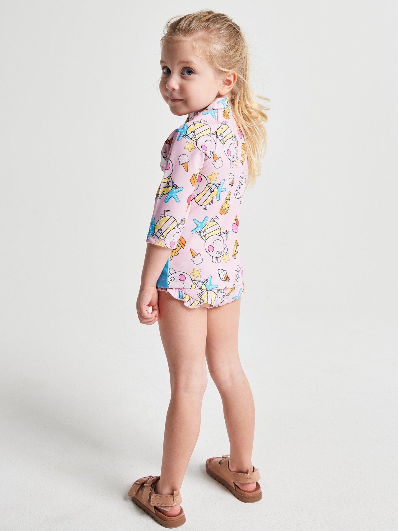  image of brand-threads-girls-peppa-pig-swim-set