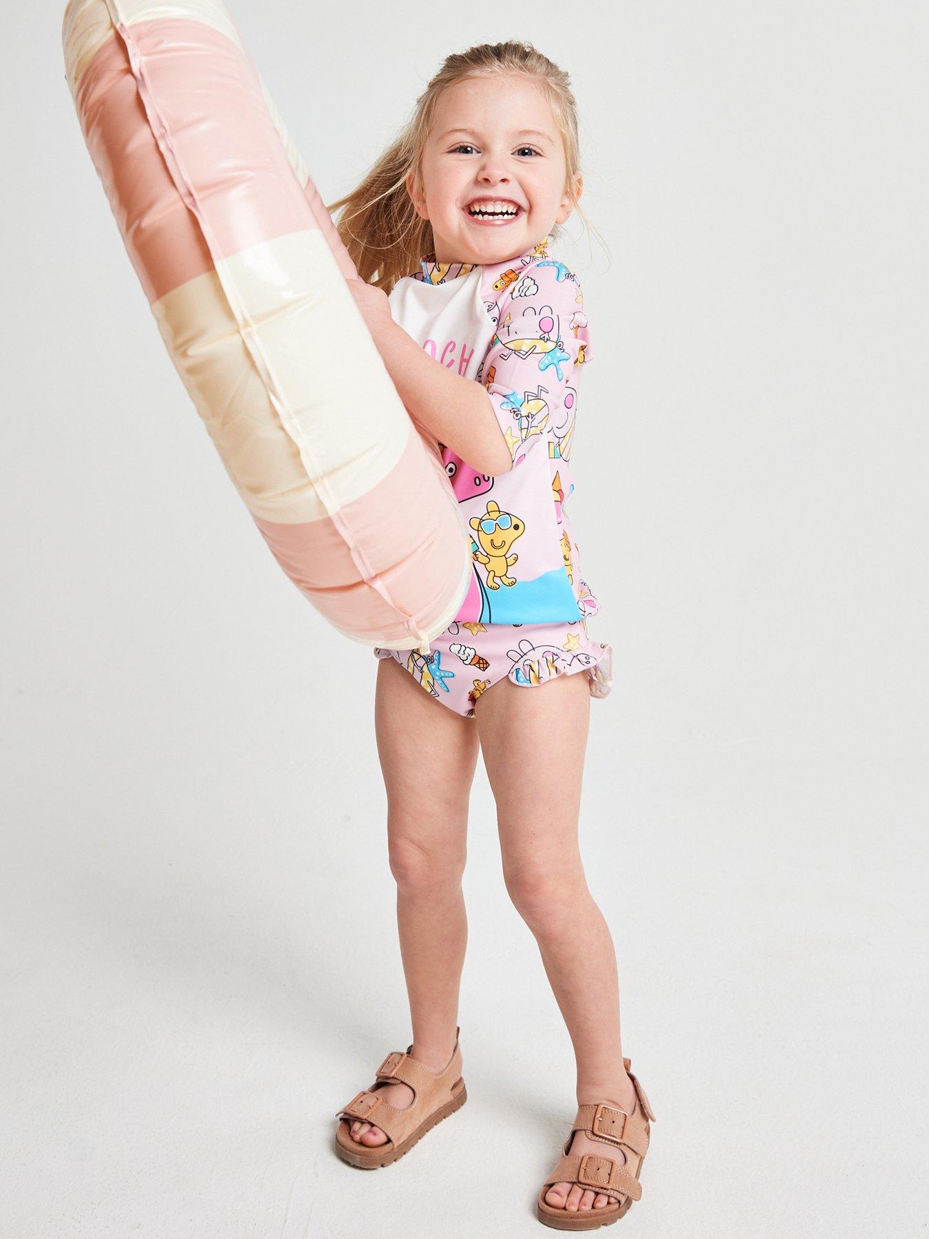  image of brand-threads-girls-peppa-pig-swim-set