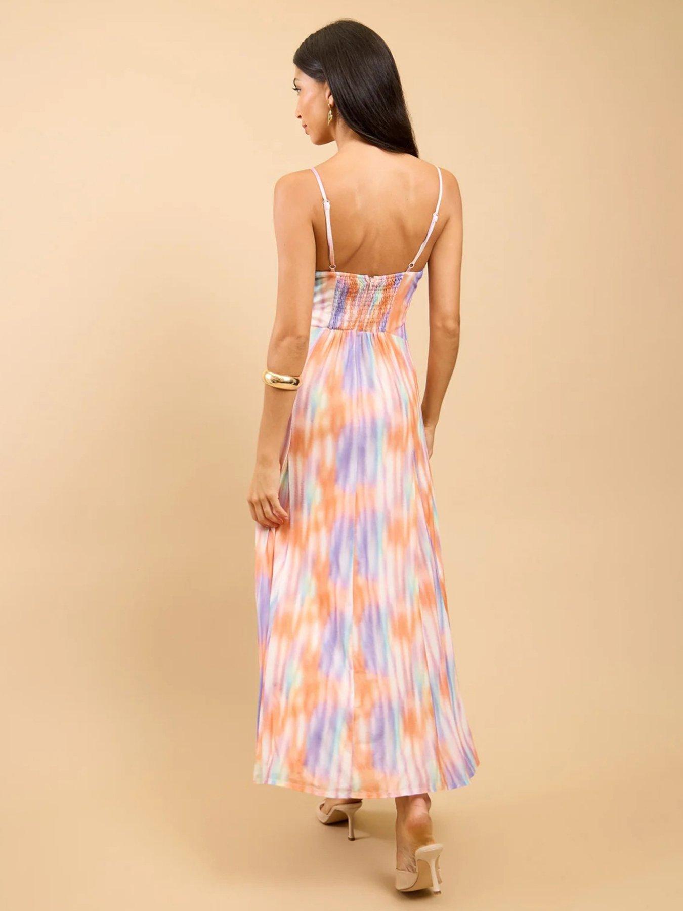 Image 2 of 4 of Little Mistress Blur Print Maxi Dress - Multi