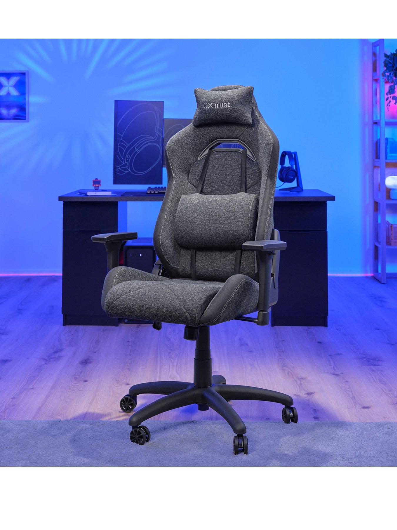 Trust GXT 723 Ruya Comfortable Fully Adjustable Fabric Gaming Chair, Grey
