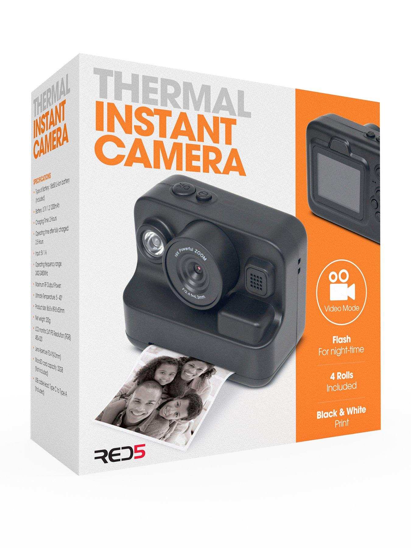  image of menkind-thermal-instant-camera-black