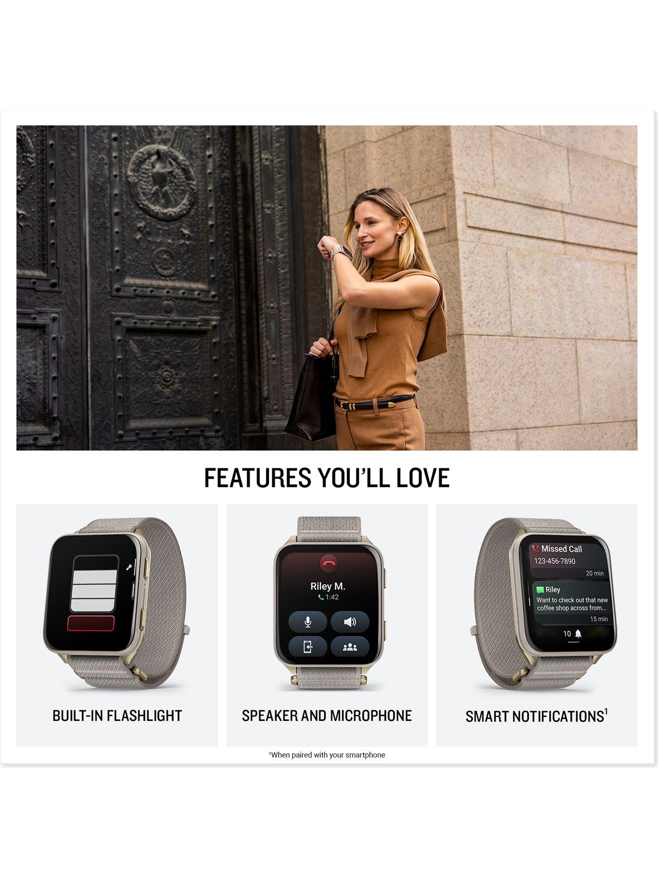 Image 4 of 8 of Garmin Venu X1, Soft Gold/French Grey