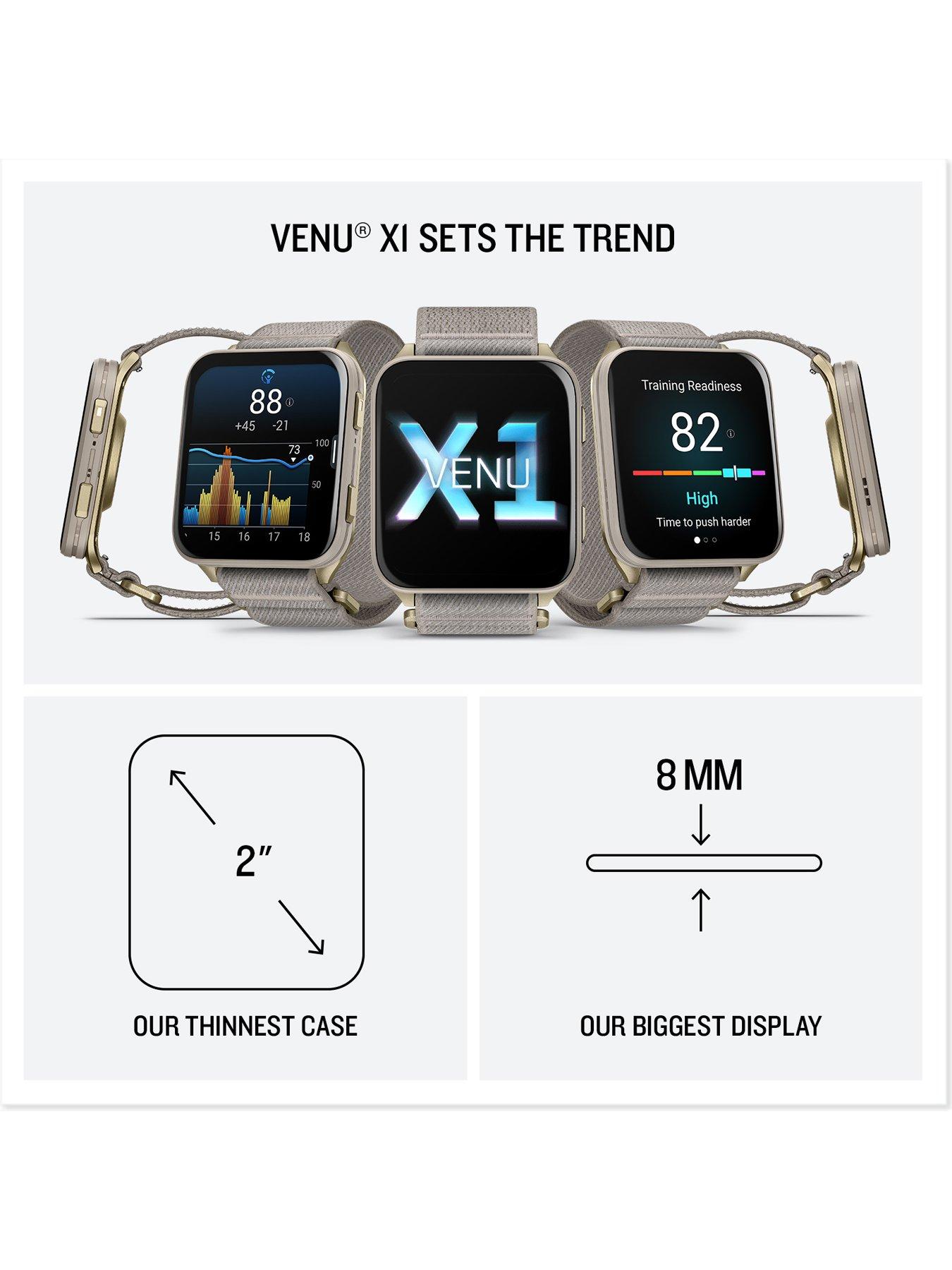 Image 7 of 8 of Garmin Venu X1, Soft Gold/French Grey