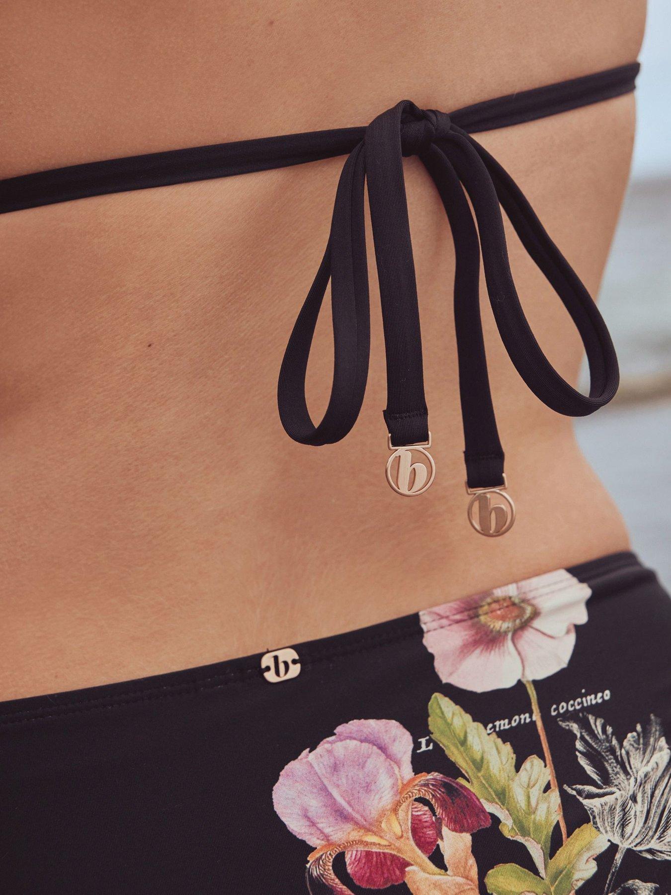 Image 6 of 6 of Ted Baker B By Floral Triangle Bikini Top - Black
