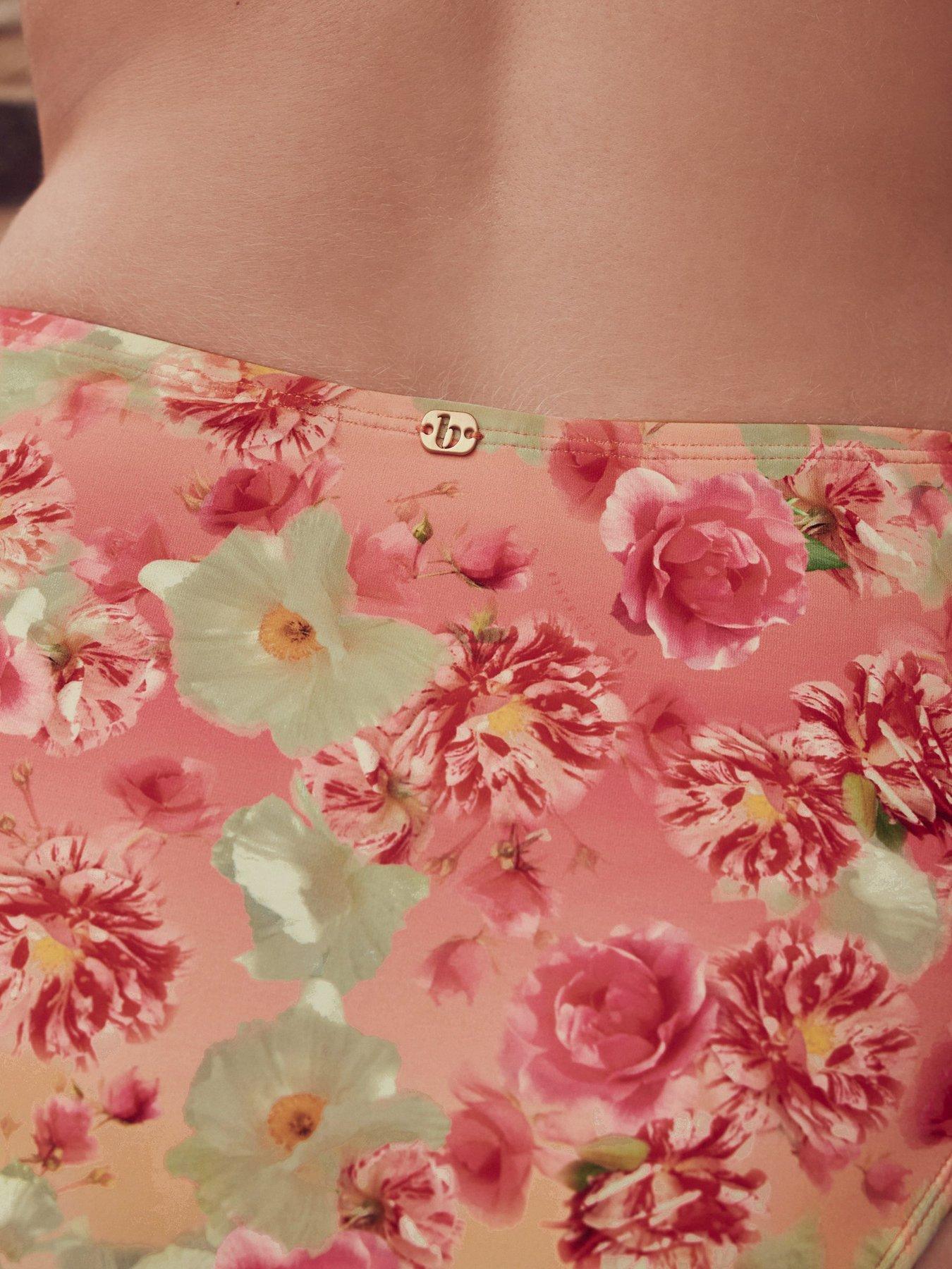 Image 5 of 5 of Ted Baker B By Baker Floral Hi Waist Bikini Brief - Pink
