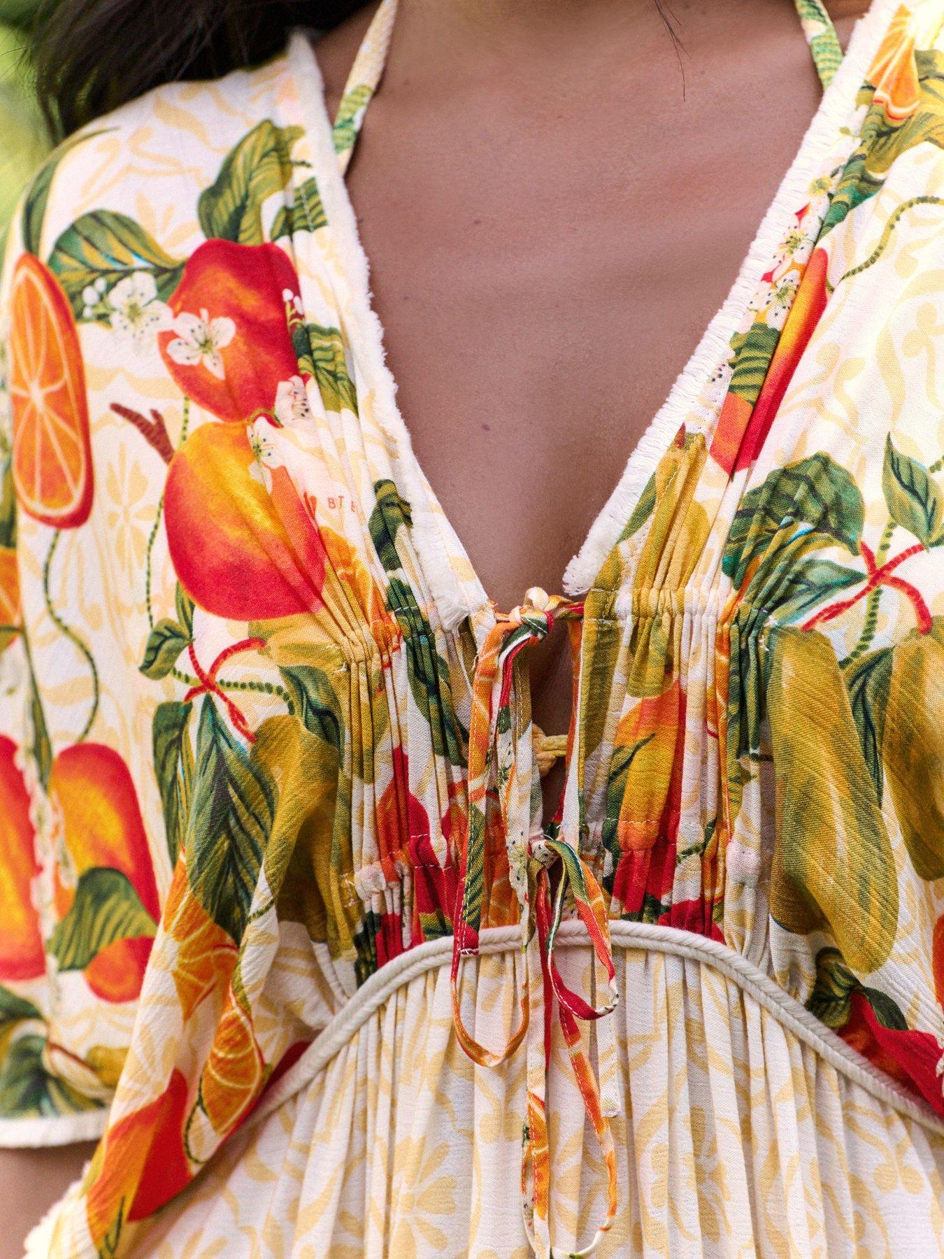  image of b-by-ted-baker-fruit-print-kimono-print