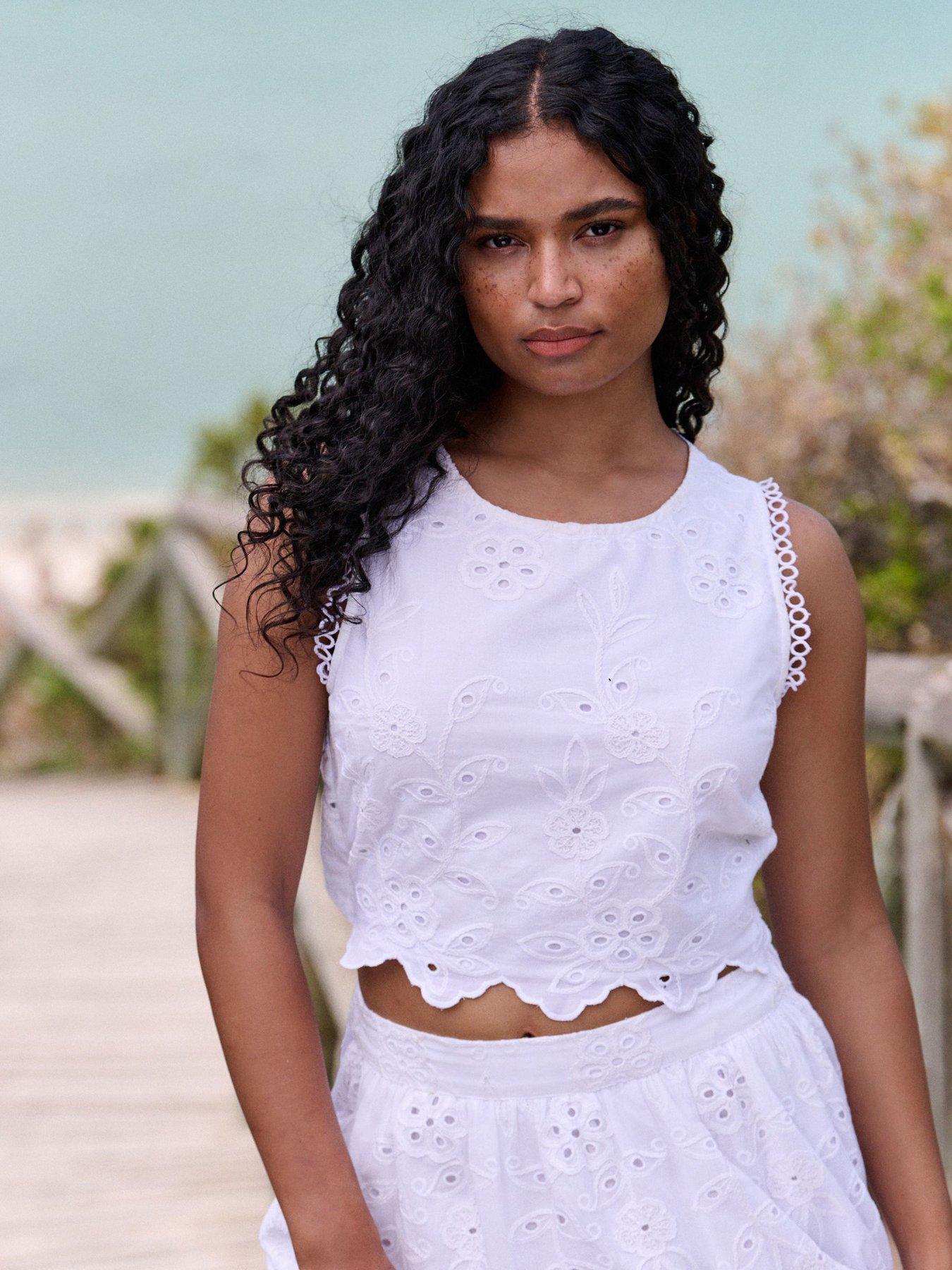 B By Ted Baker B By Broidery Top - White