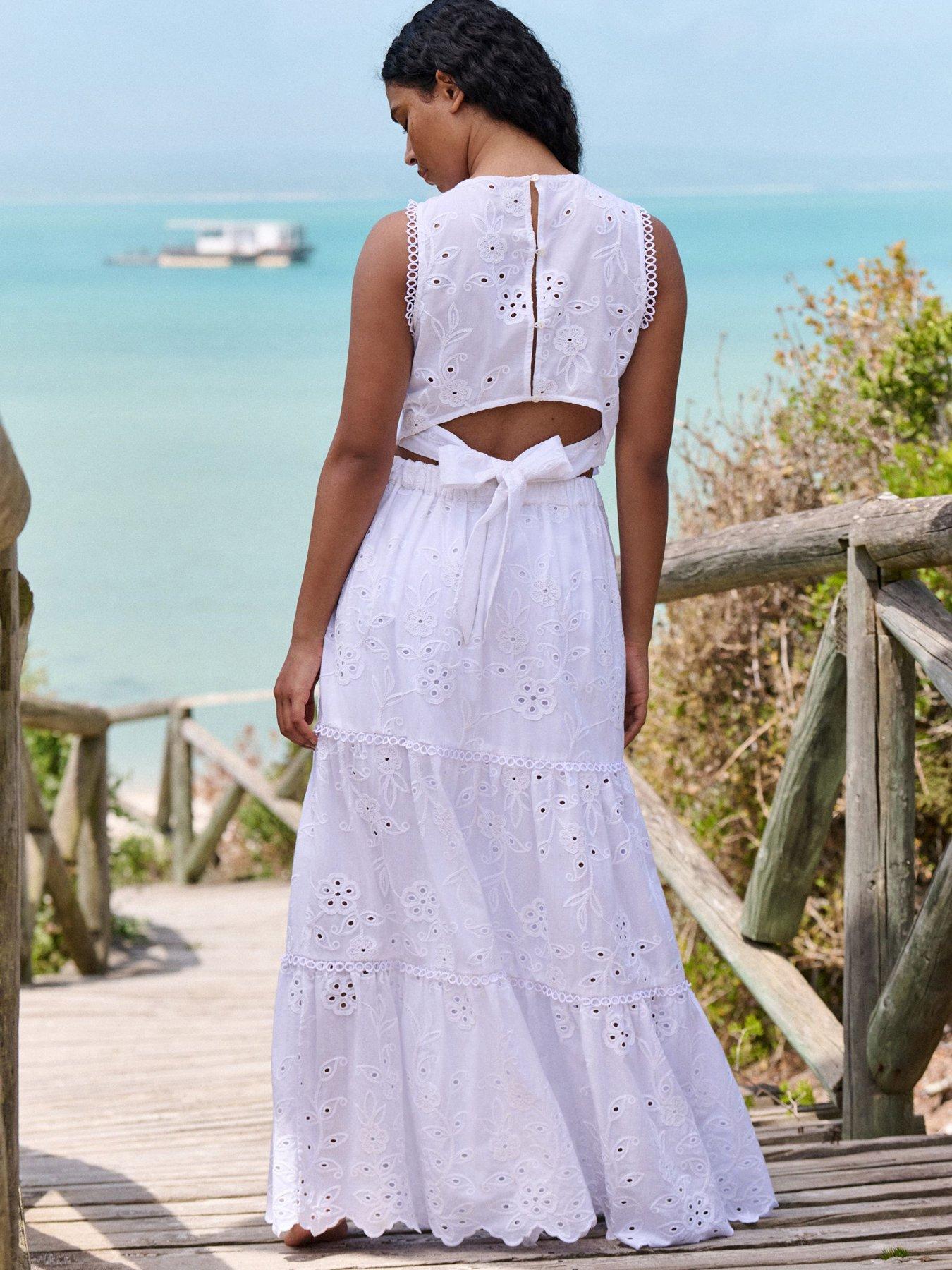 stillFront image of b-by-ted-baker-b-by-broidery-skirt-white