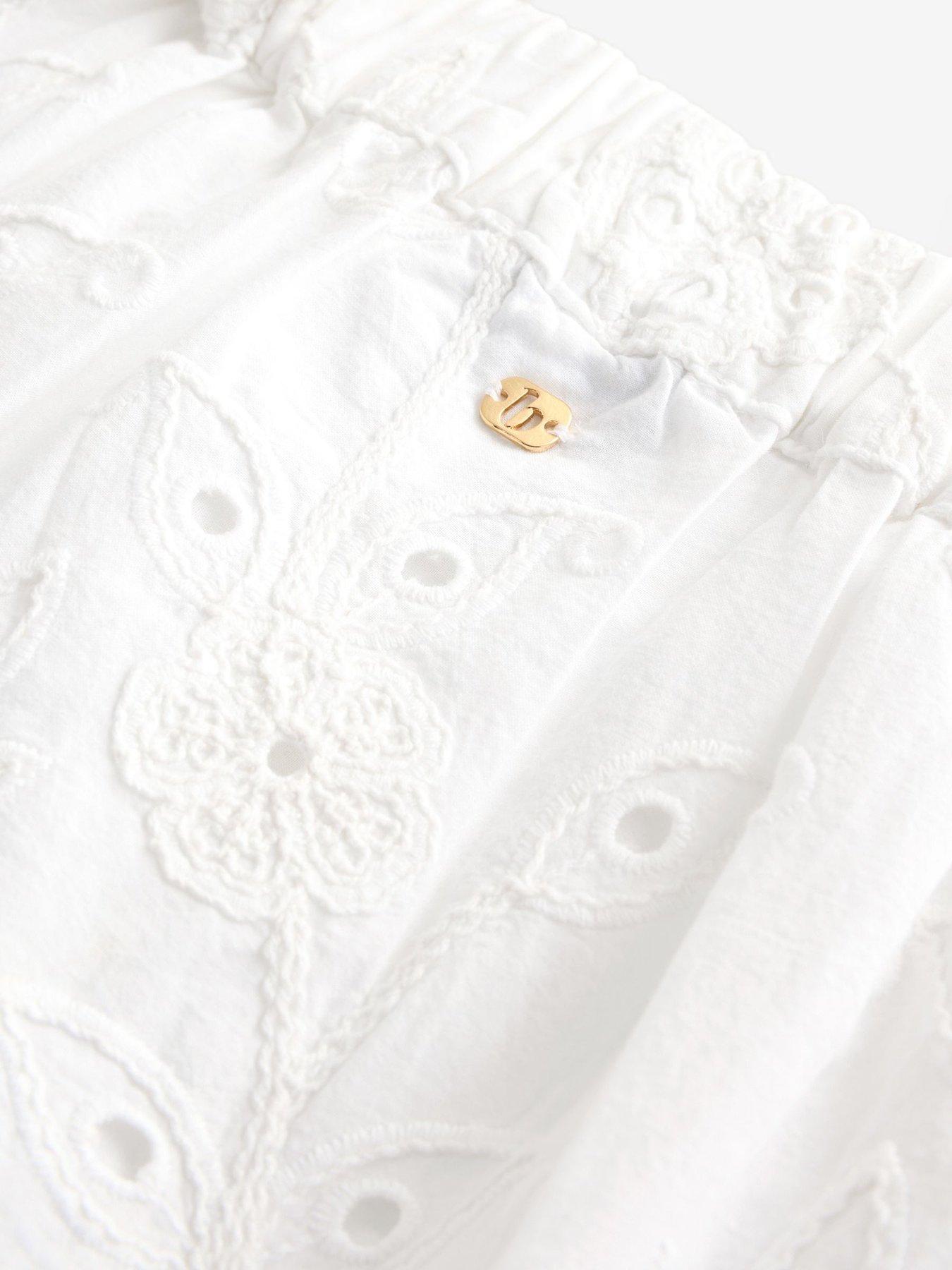  image of b-by-ted-baker-b-by-broidery-skirt-white