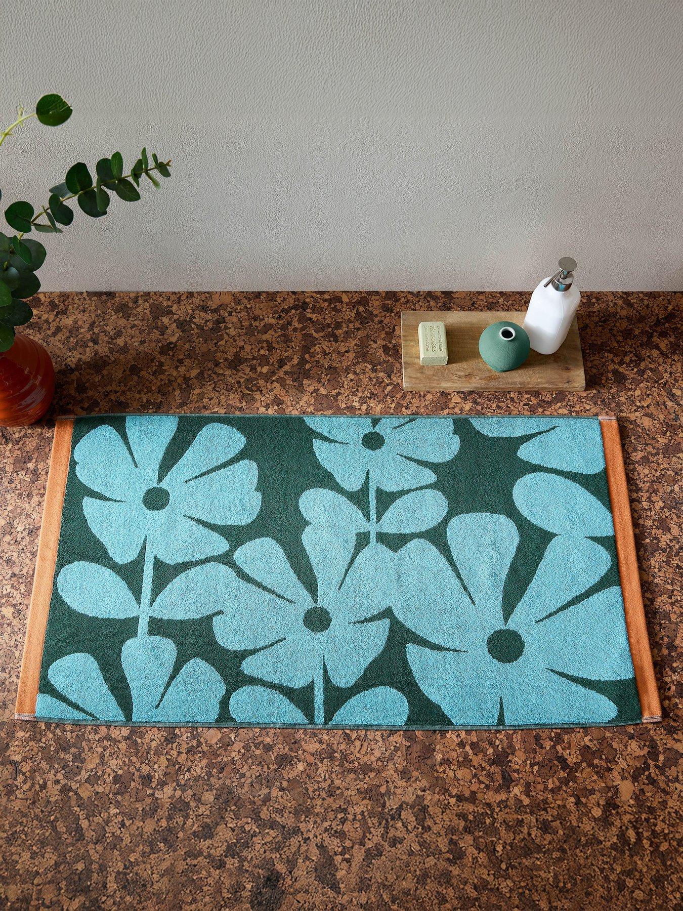 orla-kiely-wildflower-100-cotton-blue-lagoon-50x90cm-bath-mat