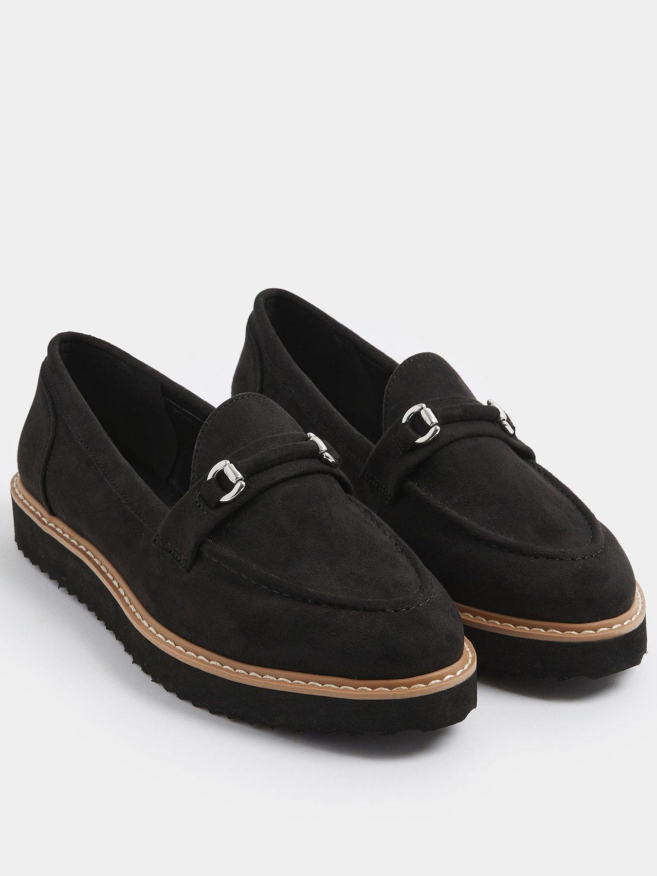 Image 2 of 4 of Yours Curve Extra Wide Fit Snaffle Trim Loafer - Black