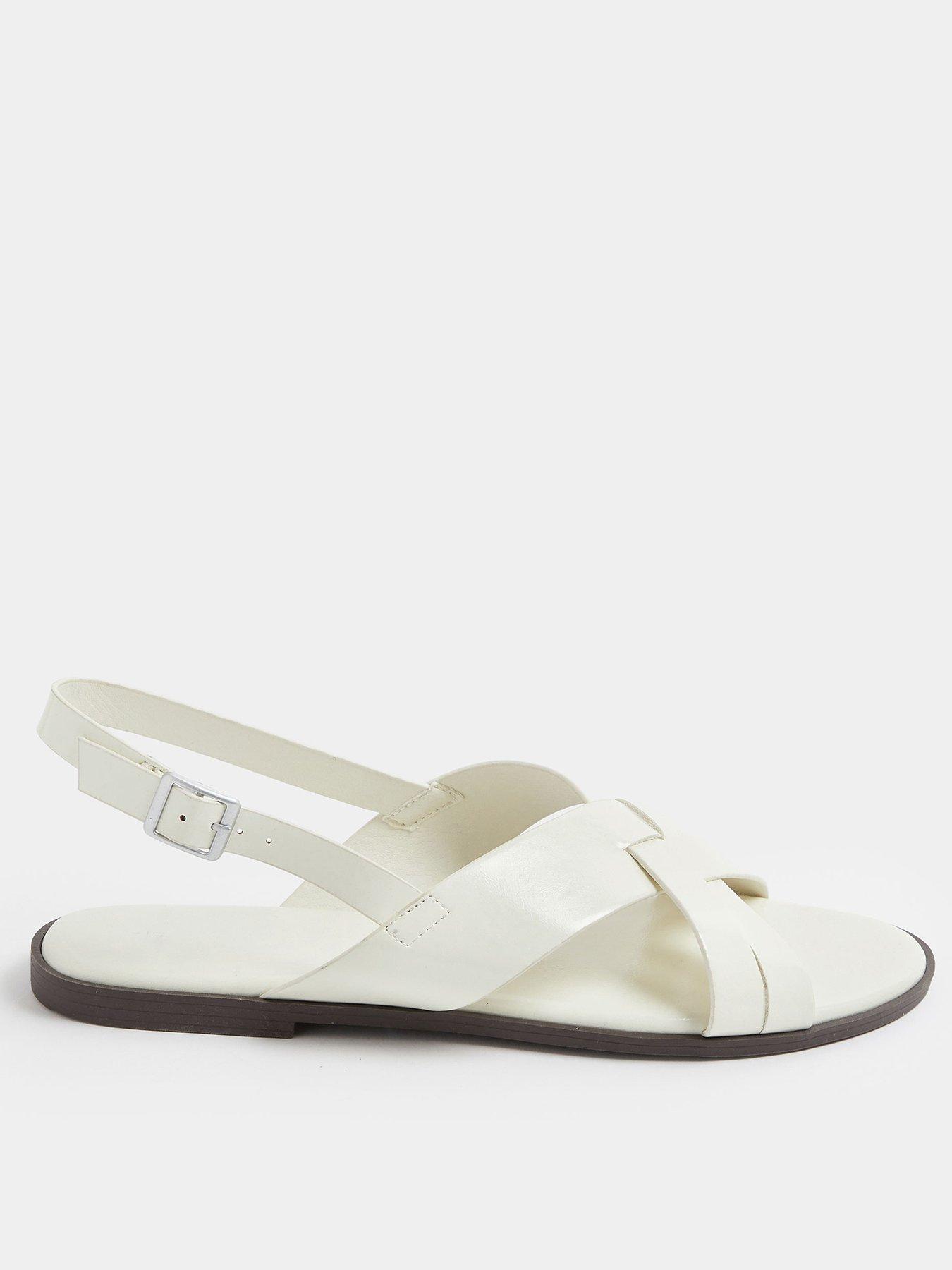 Yours Curve Extra Wide Fit Cross Over Sandals