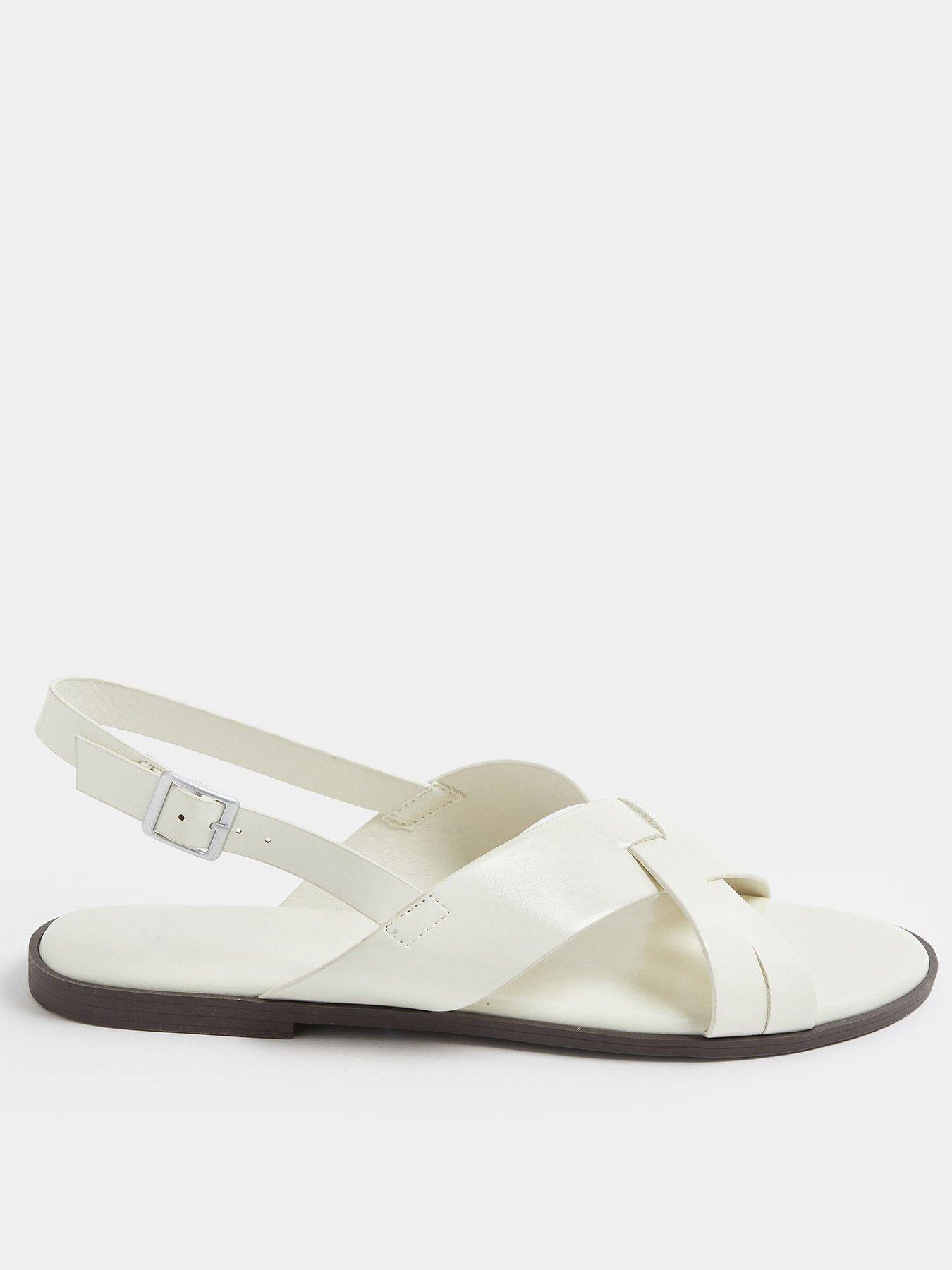 Yours Curve Wide Fit Cross Over Sandals
