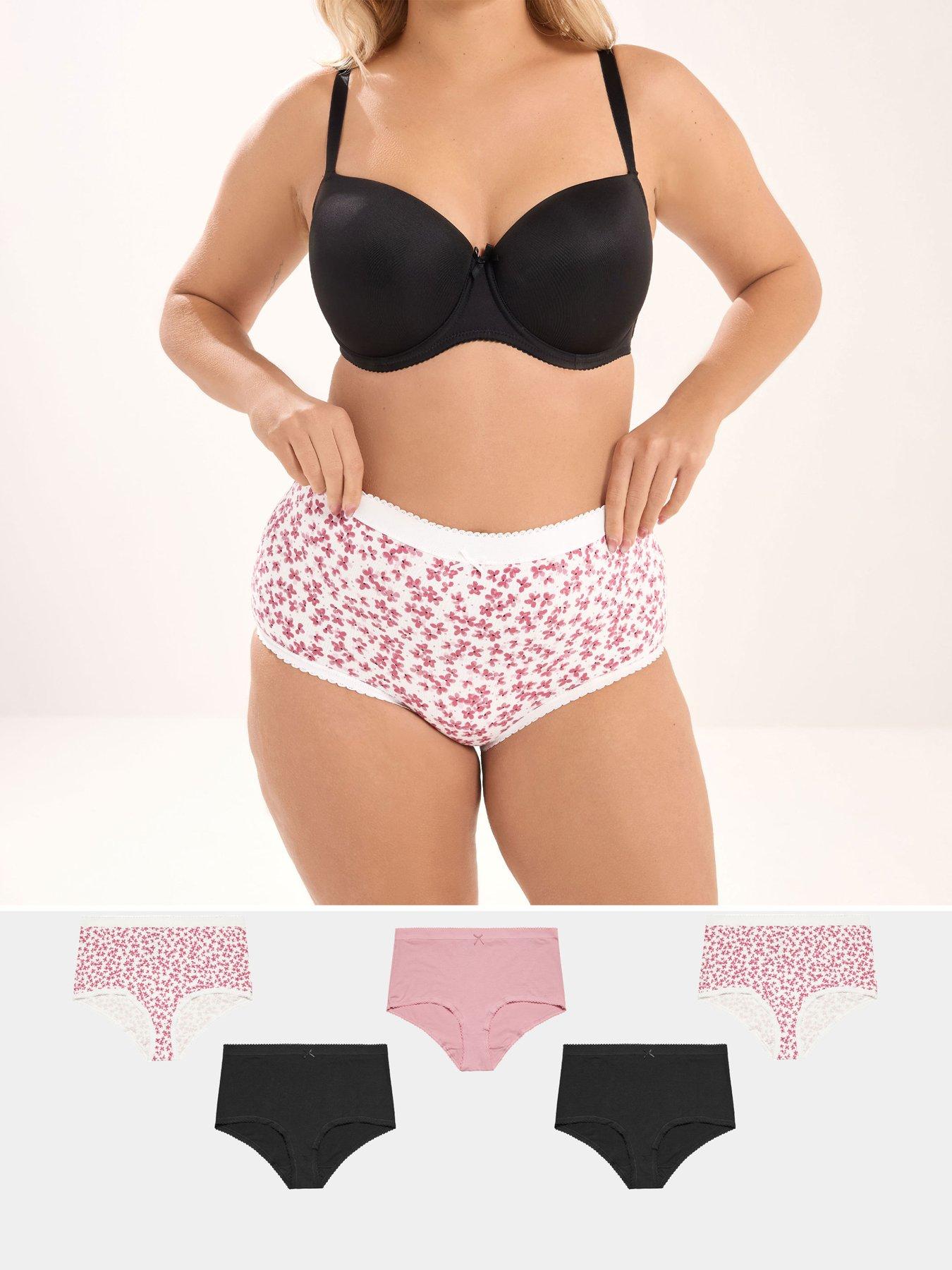 yours-curve-5-pack-flower-full-briefs-pink
