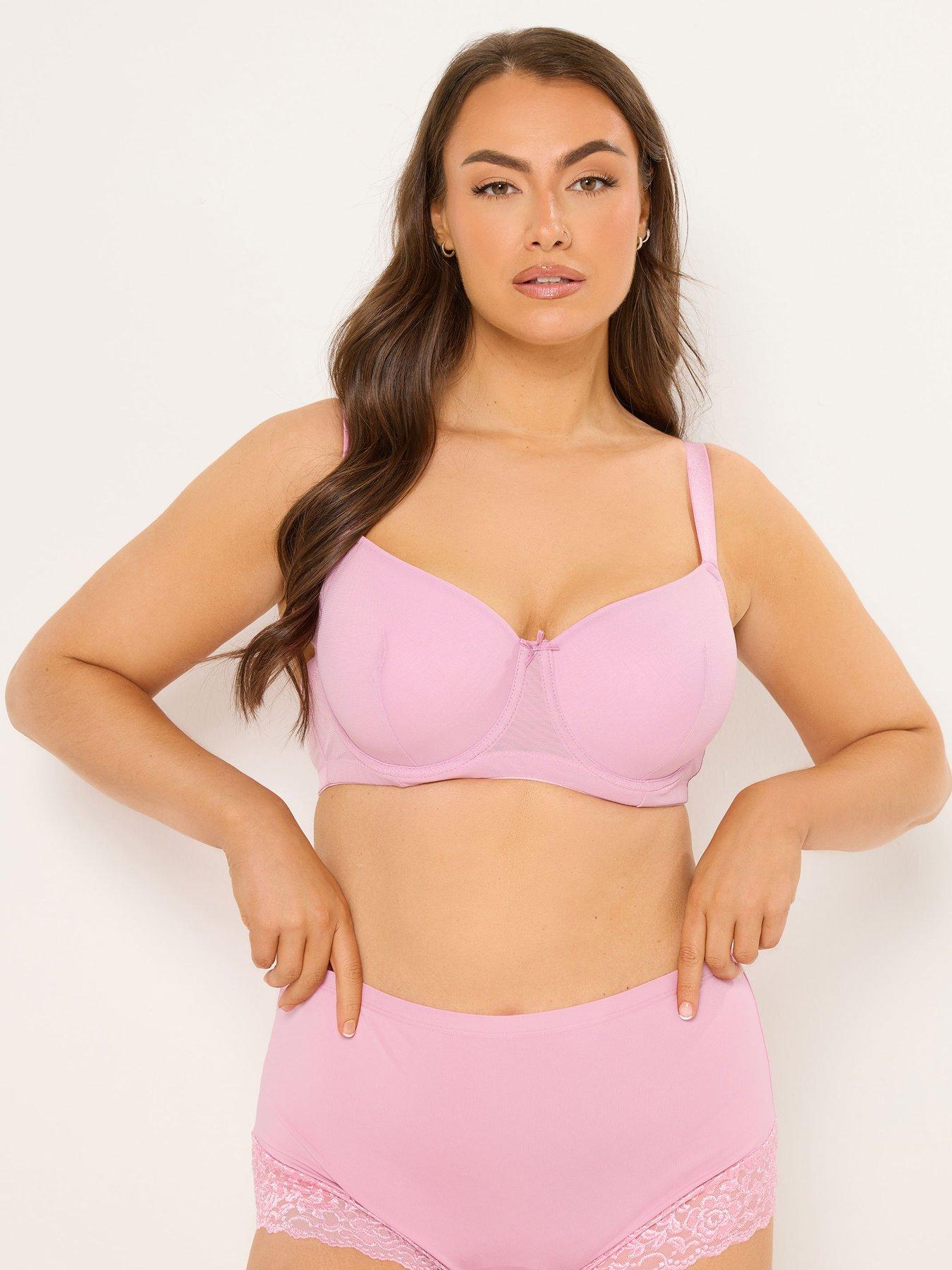  image of yours-curve-2-pack-padded-embroidered-bras-black