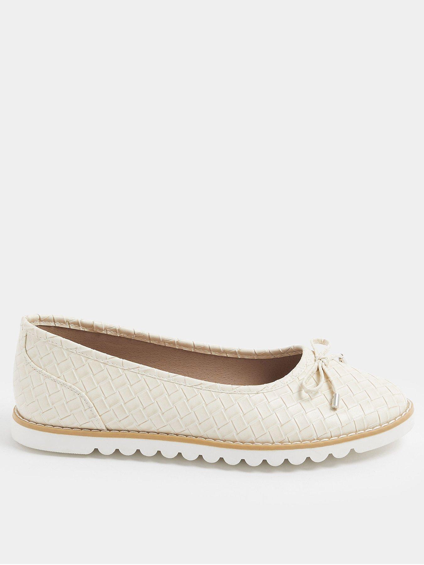 Yours Curve Extra Wide Fit Textured Ballet Shoe