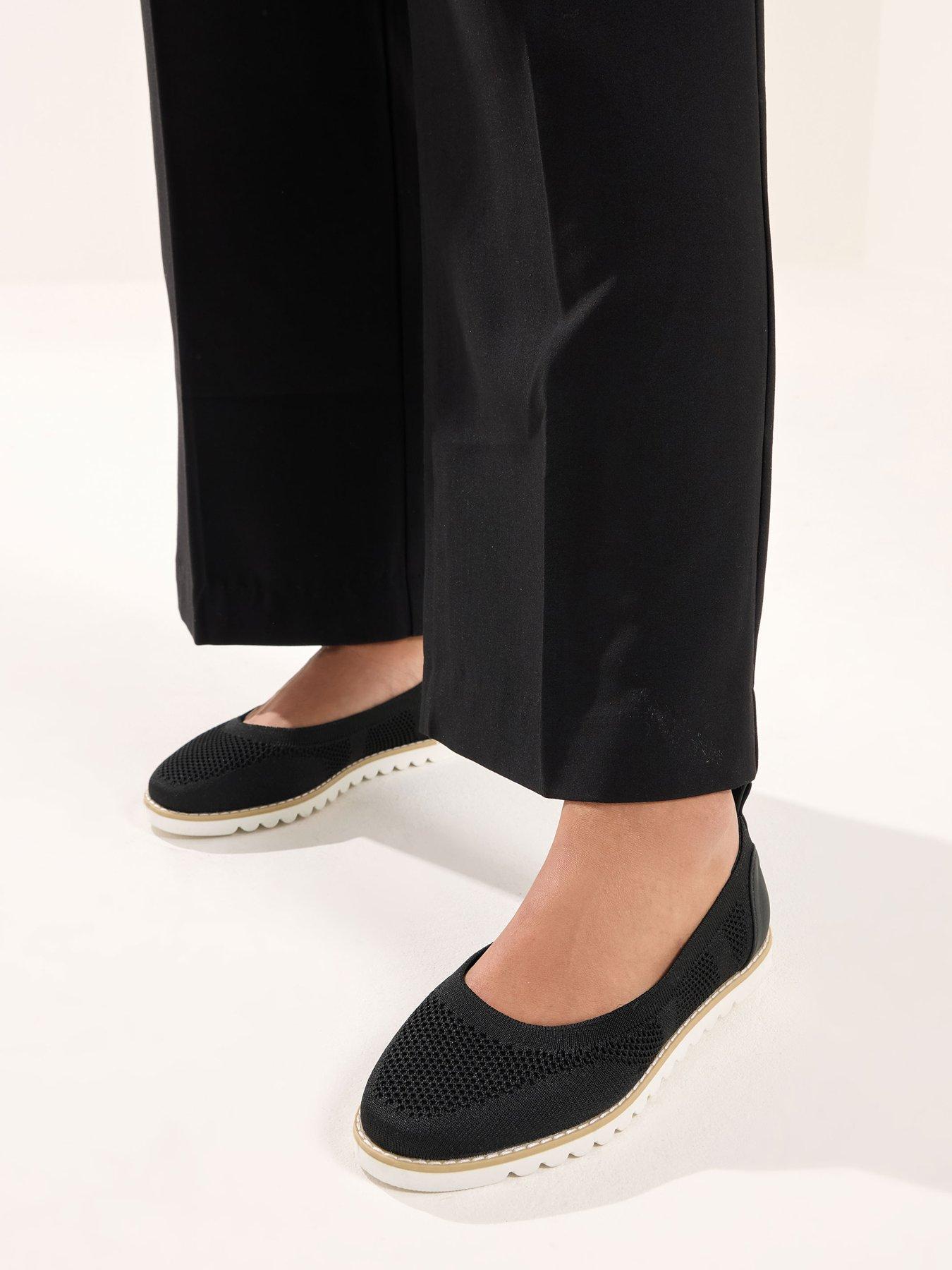  image of yours-extra-wide-fit-knitted-ballet-pump