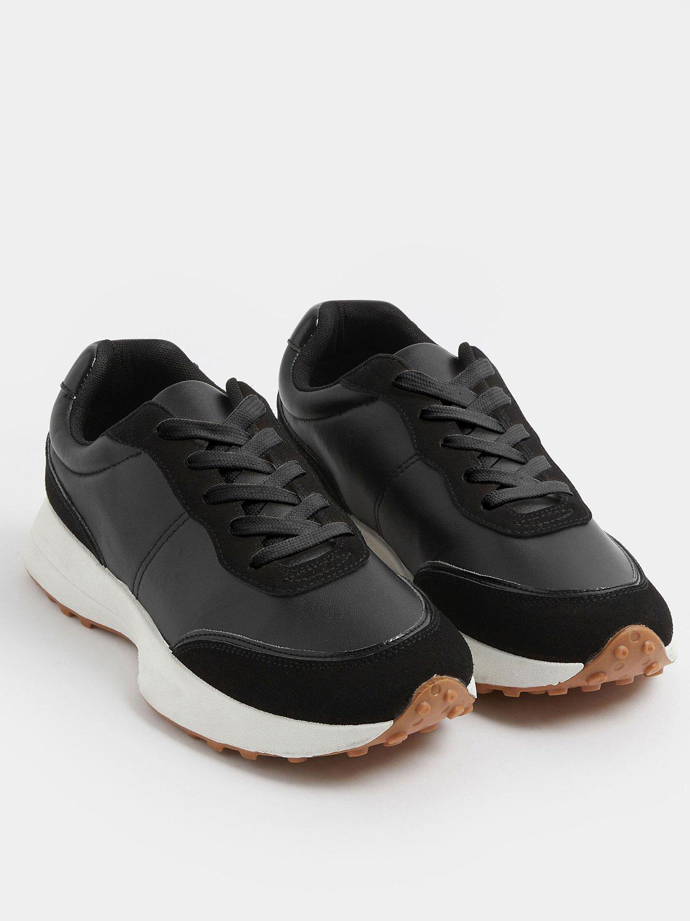 Image 2 of 4 of Yours Curve Extra Wide Fit Lace Up Runner Trainer
