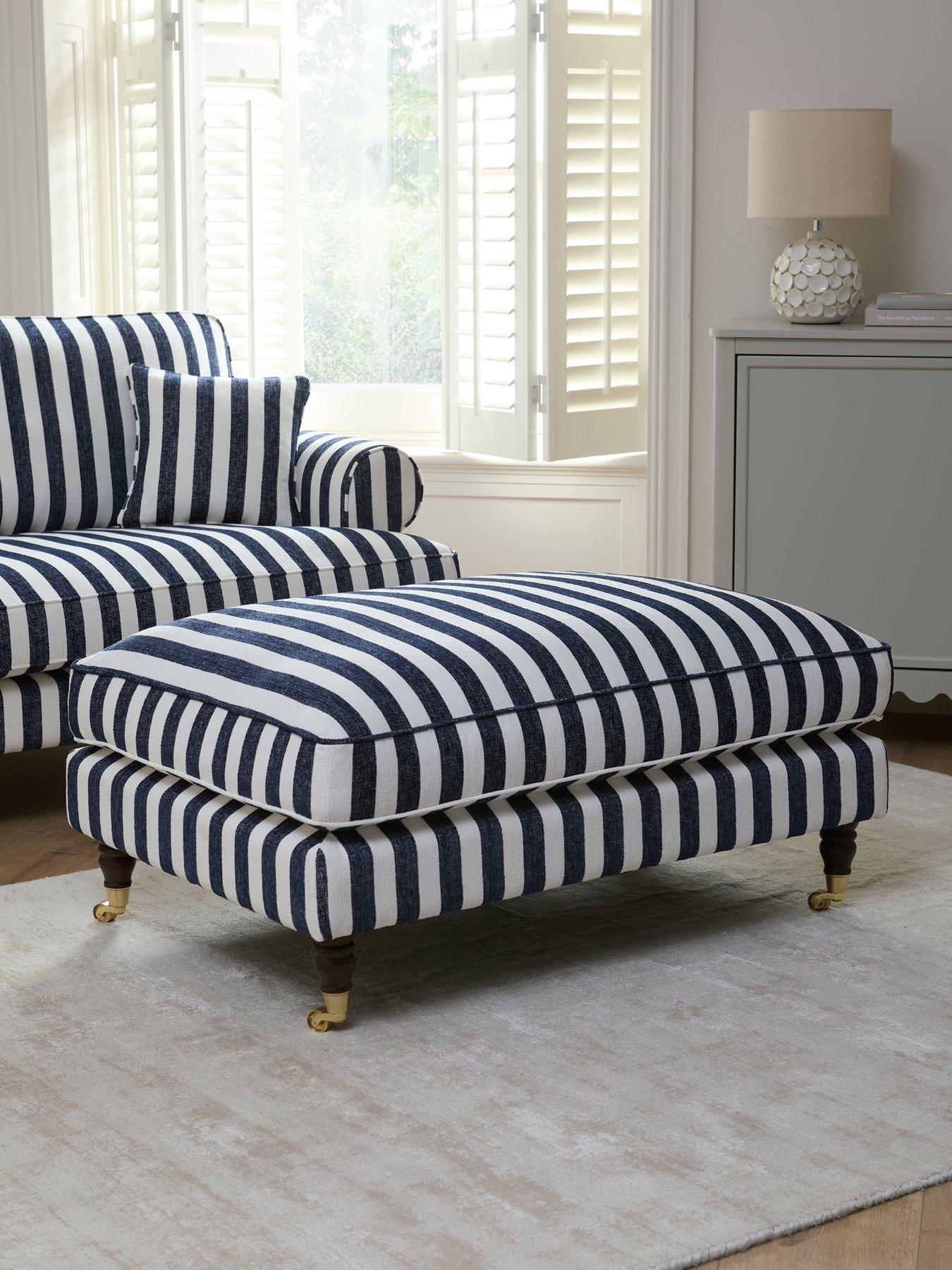 The Very Collection Coast Striped Footstool