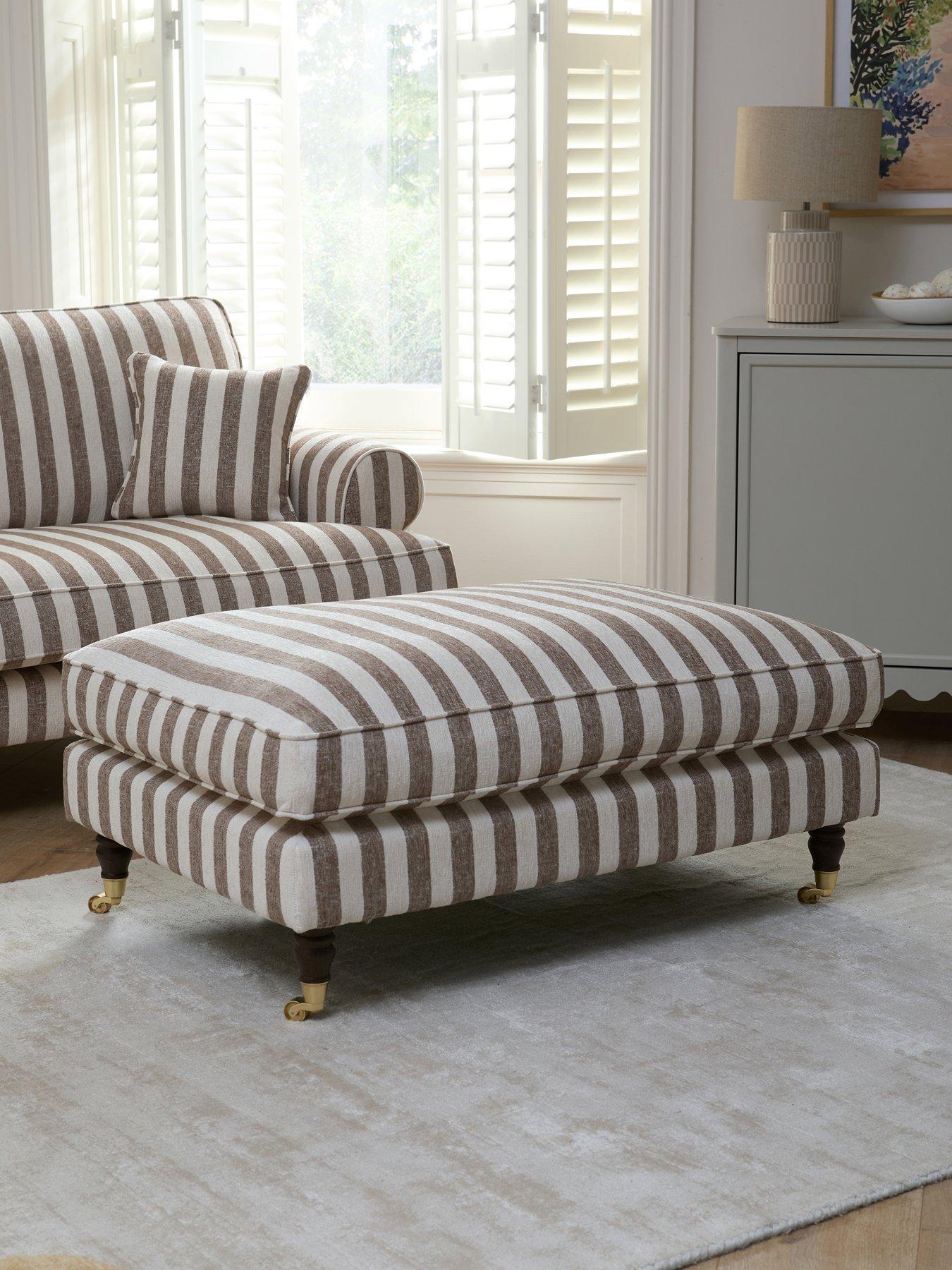 The Very Collection Coast Striped Footstool - FSC® Certified