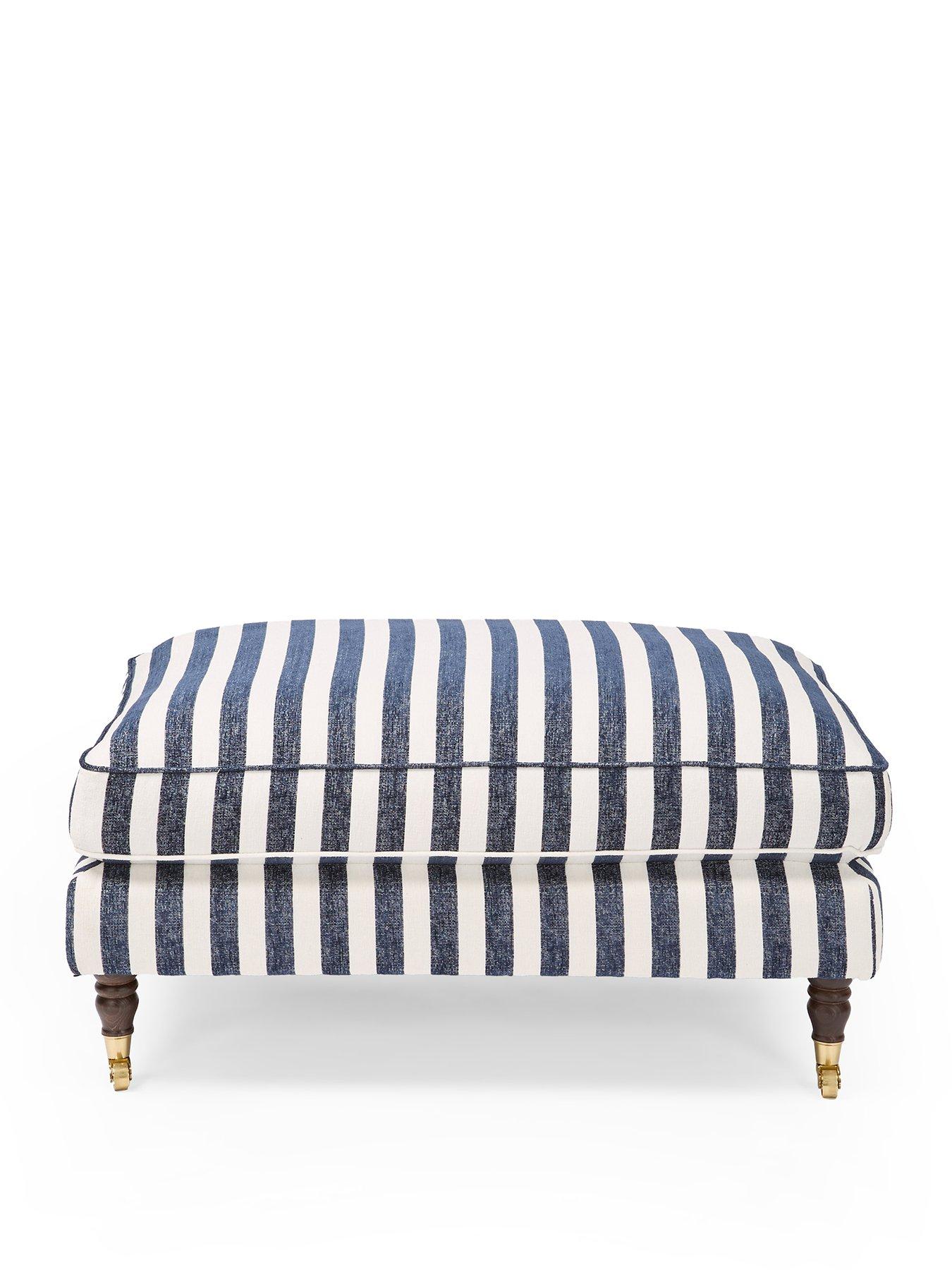 Image 2 of 7 of The Very Collection Coast Striped Footstool