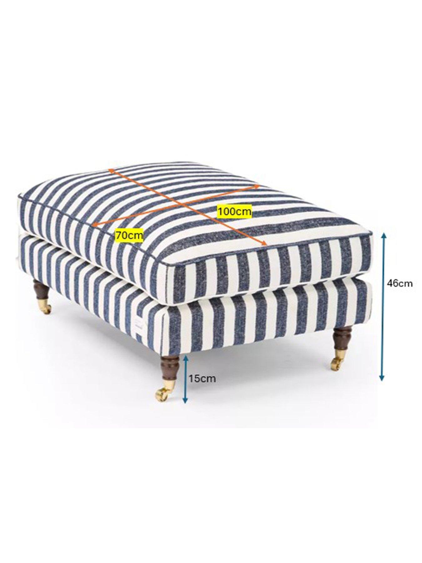 Image 7 of 7 of The Very Collection Coast Striped Footstool