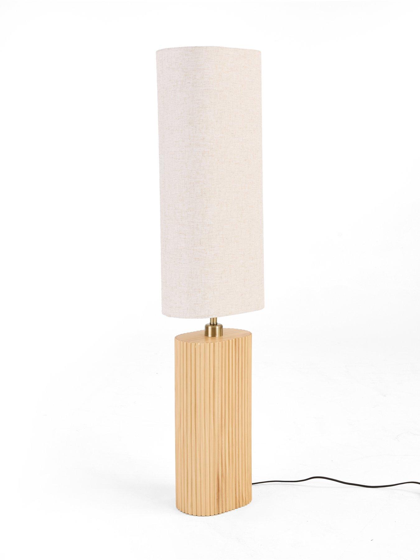 Image 4 of 8 of The Very Collection Wooden Base Floor Lamp
