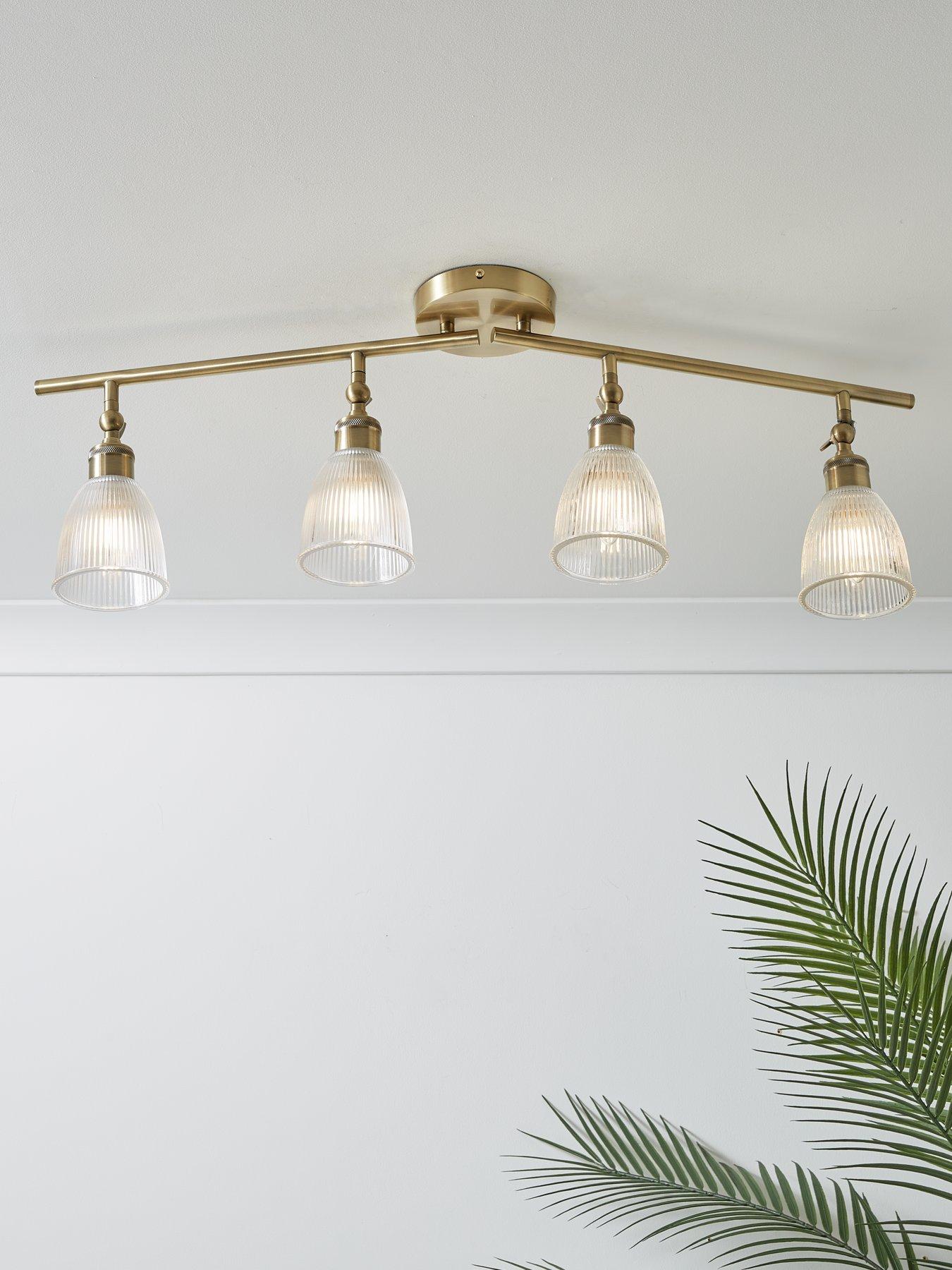 The Very Collection Ribbed Glass 4 Light Bar