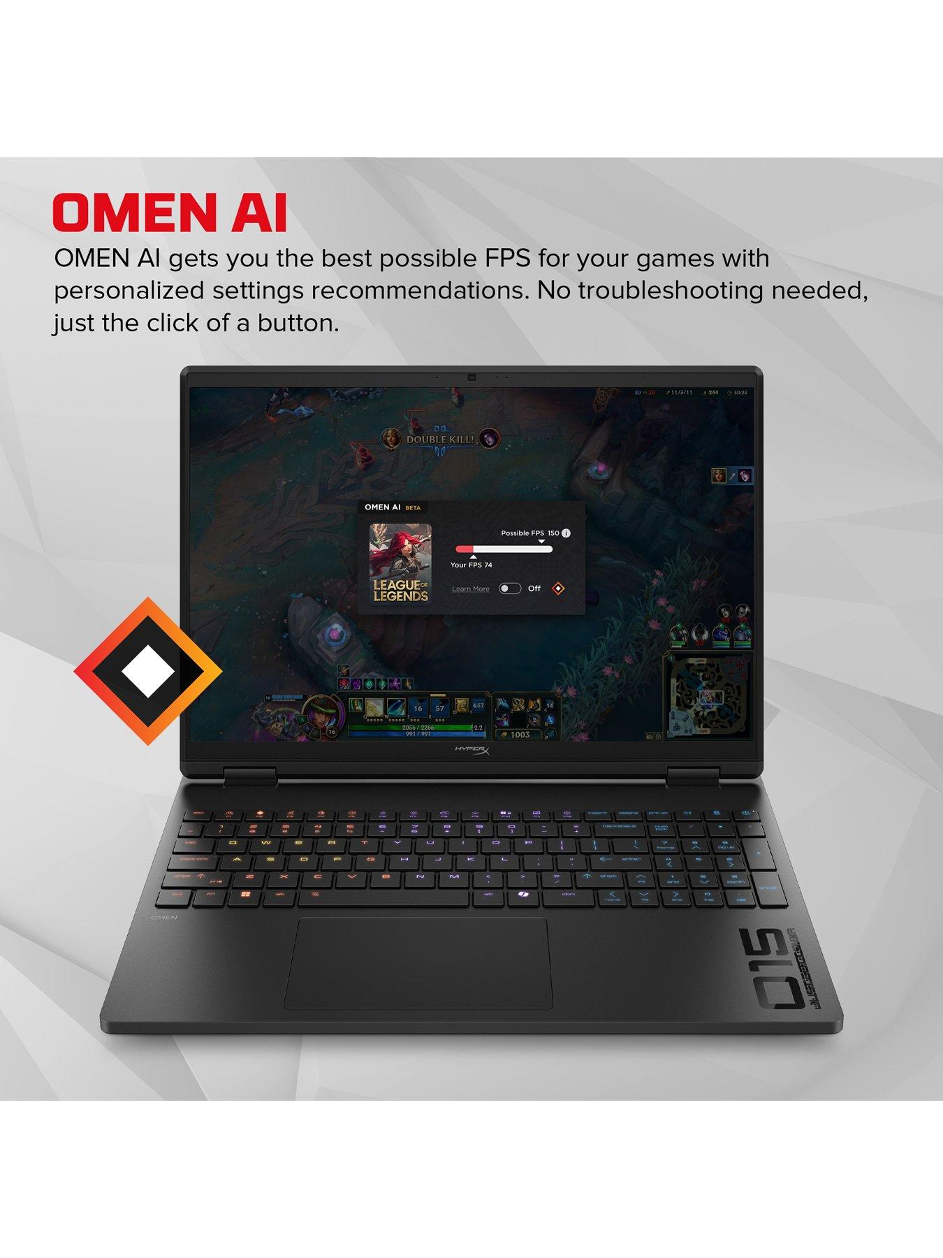 Image 3 of 8 of HYPERX OMEN 15-ga0001na 15.3in WQXGA Gaming Laptop - NVIDIA RTX 5050 - 16GB RAM, 1TB SSD - Intel Core i5-14450HX - 165Hz