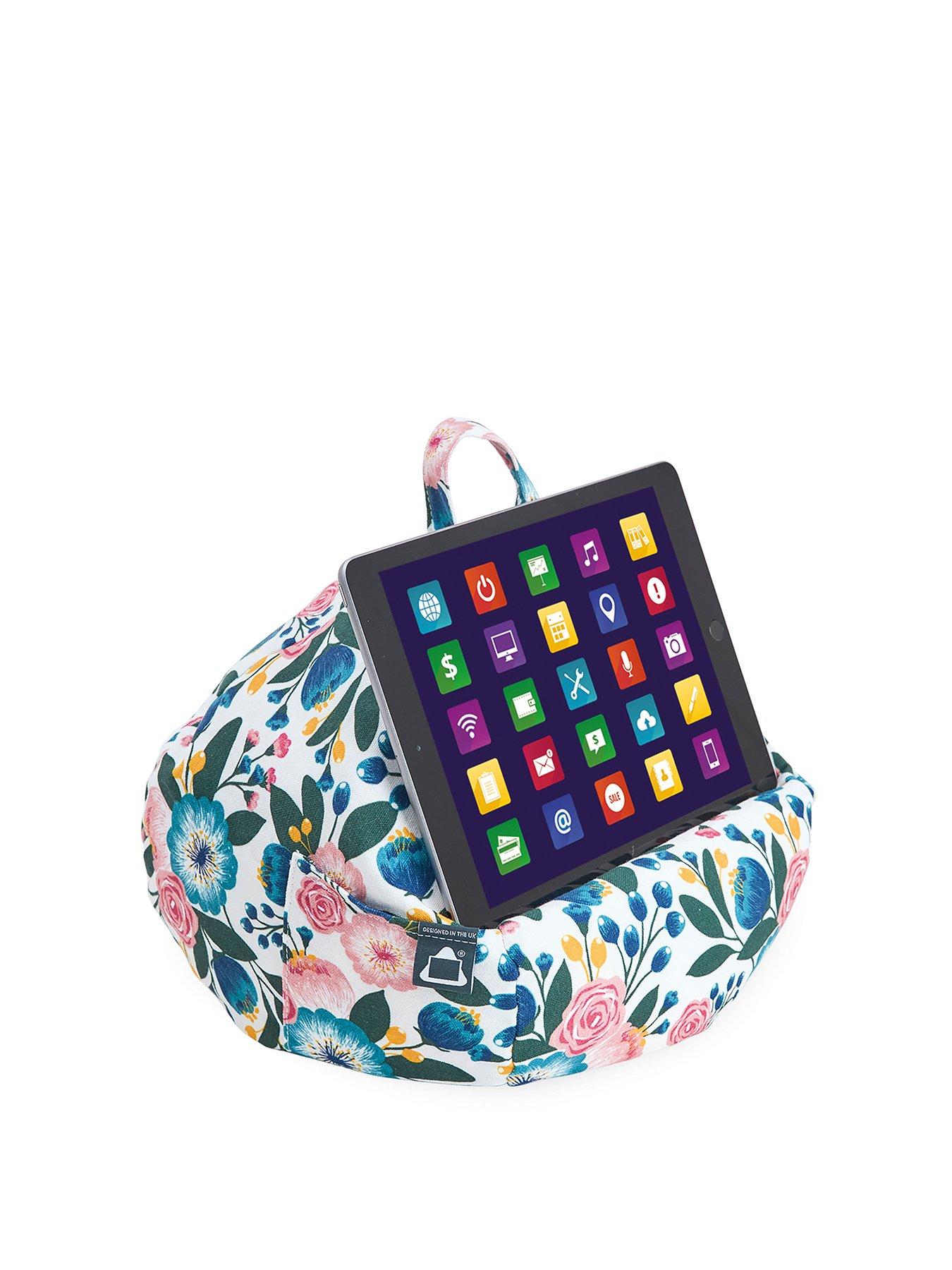 front image of jml-ibeani-floral-beanbag-tablet-stand