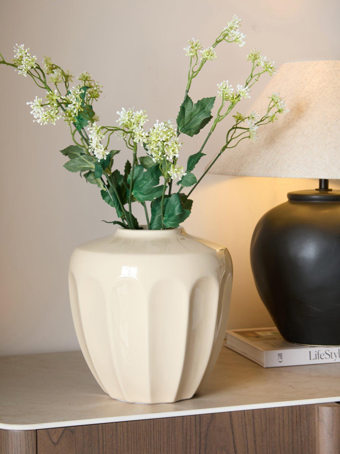 Image 1 of 8 of The Very Collection Ceramic Vase Wide 20cm