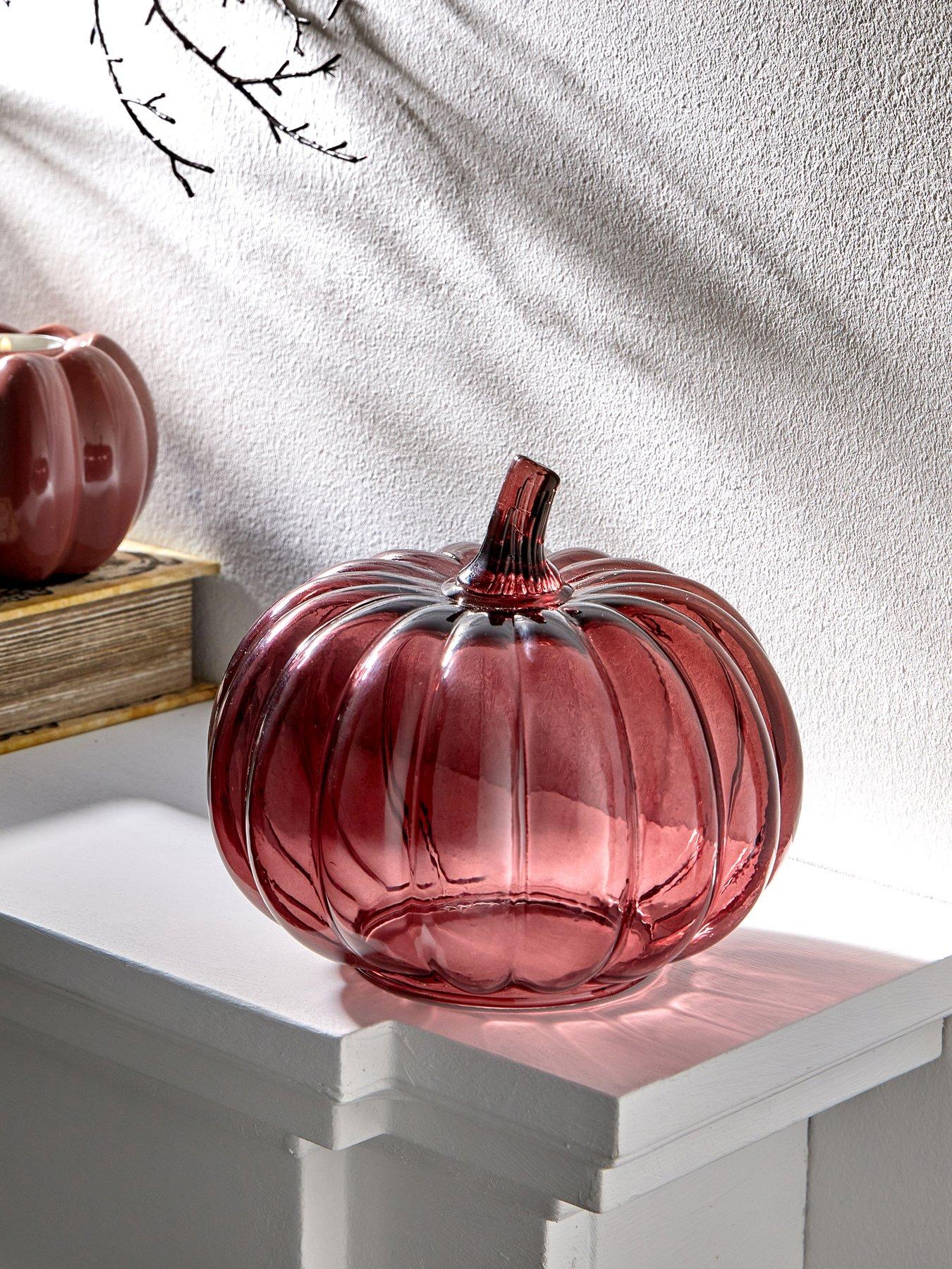 The Very Collection Glass Pumpkin - Plum