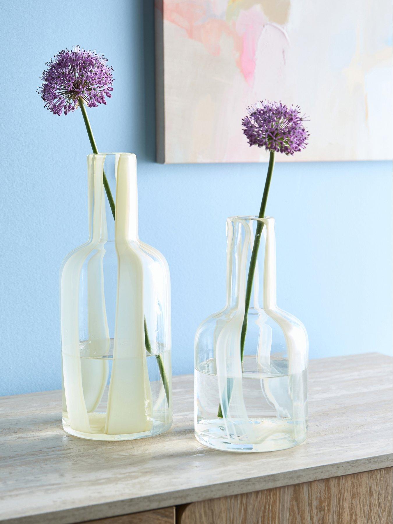 The Very Collection Striped Glass Vase Set Of 2