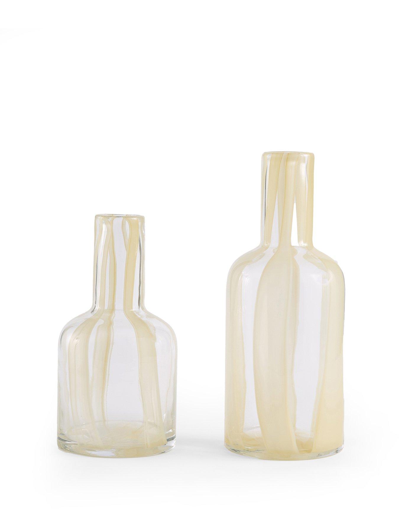 Image 2 of 8 of The Very Collection Striped Glass Vase Set Of 2