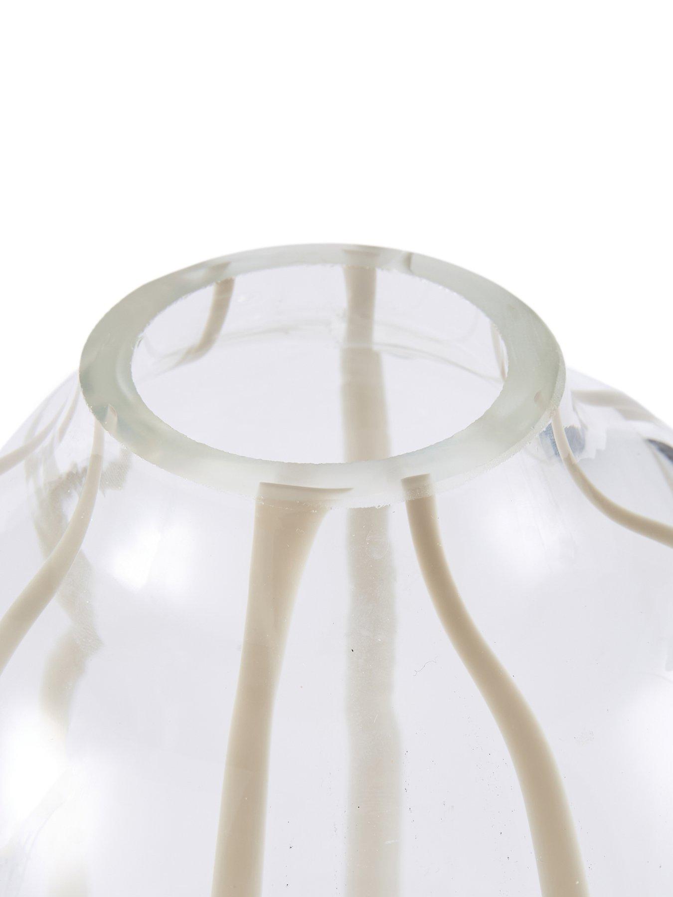 Image 4 of 7 of The Very Collection Clear Pill Vase With Grey Stripes
