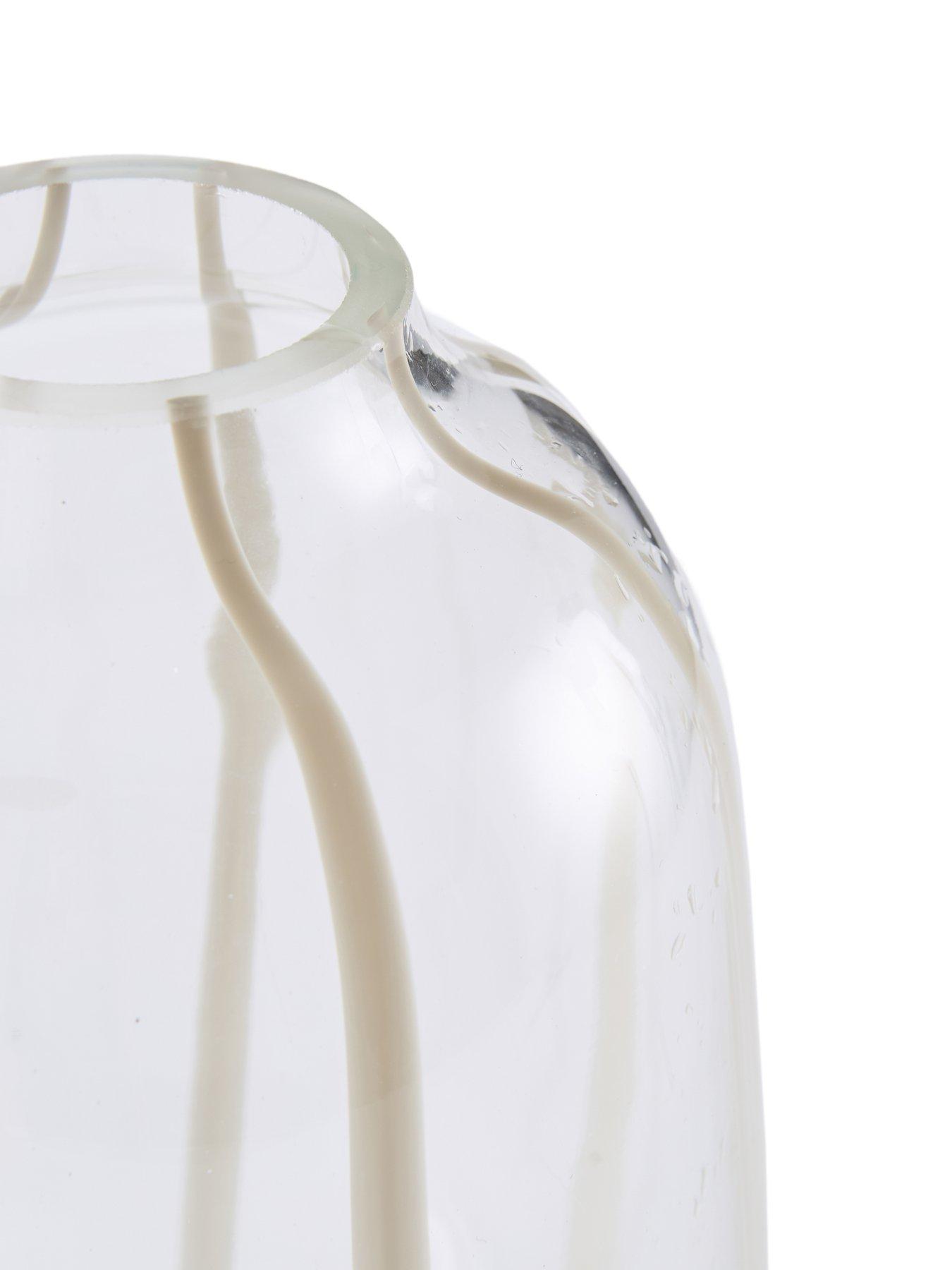 Image 5 of 7 of The Very Collection Clear Pill Vase With Grey Stripes
