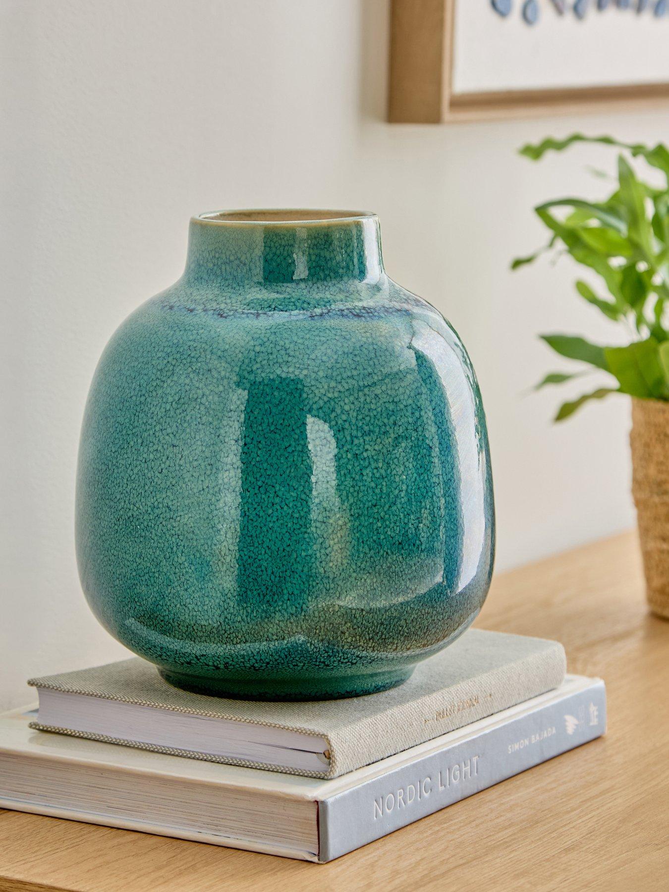The Very Collection Reactive Glaze Vase - Blue
