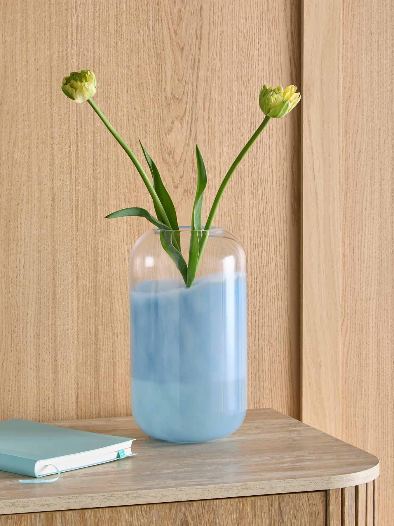 The Very Collection Nordic Ombre Vase - Blue/Clear