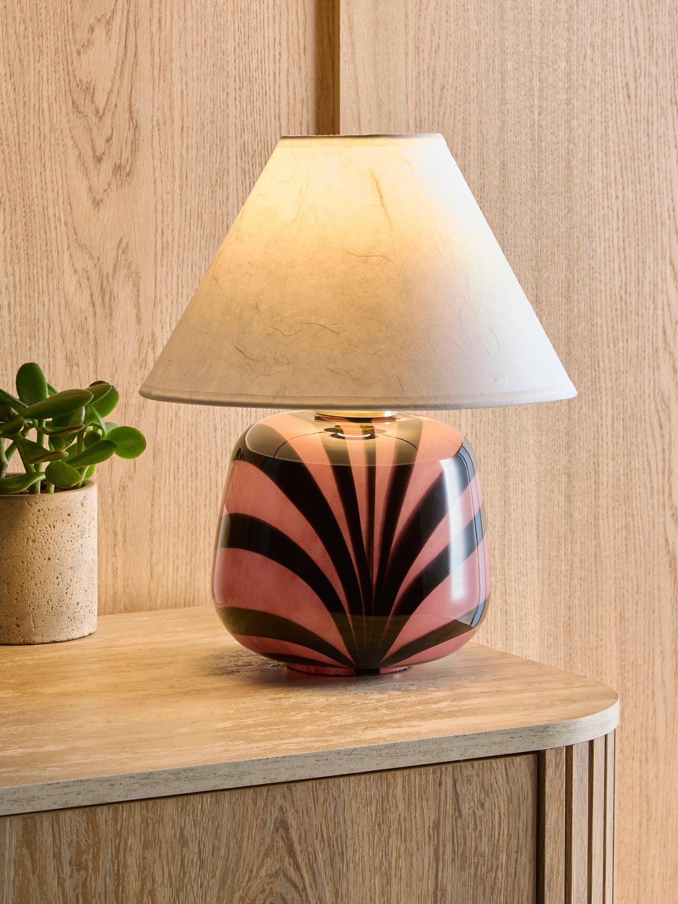 The Very Collection Striped Glass Table Lamp