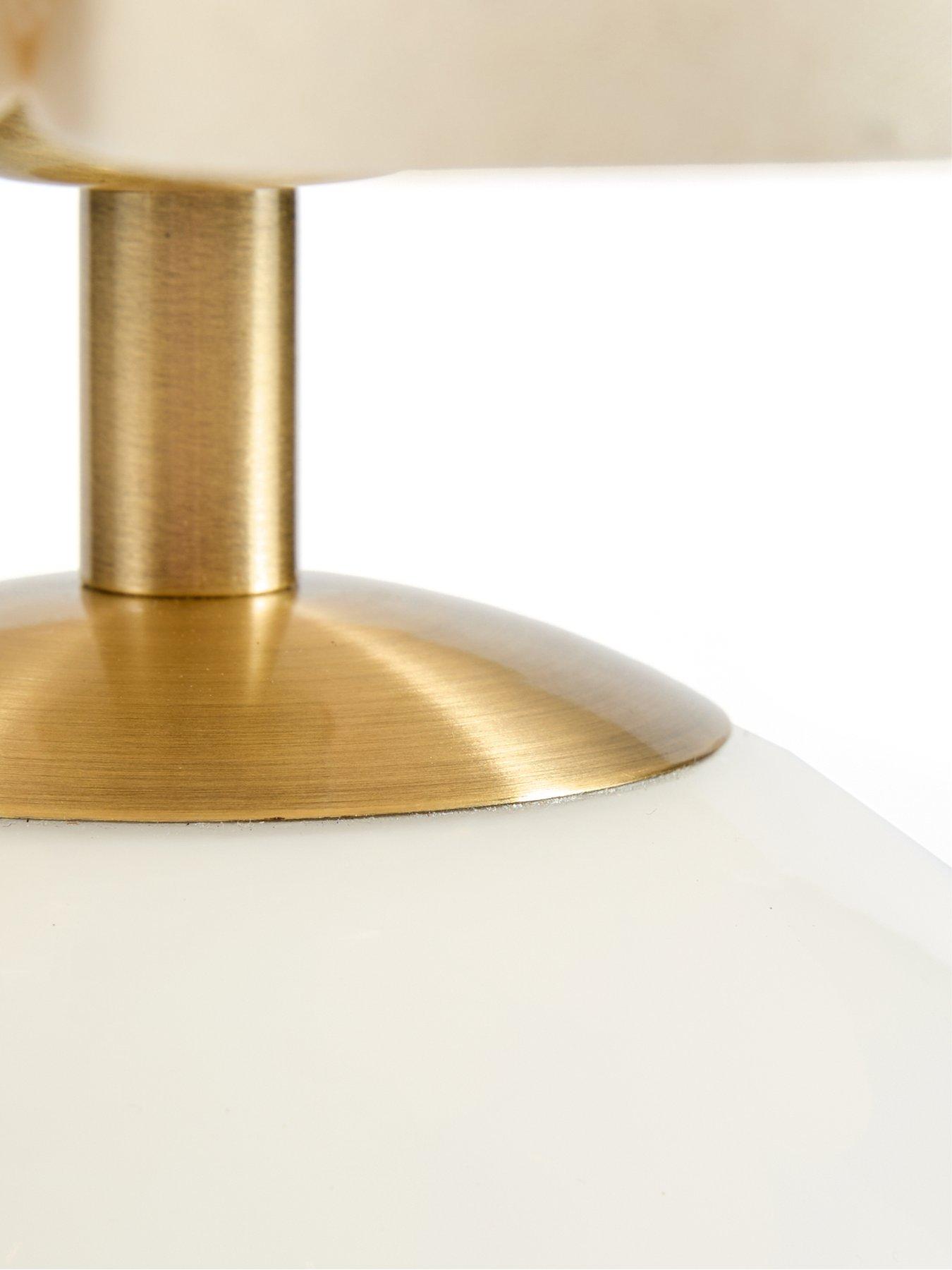 Image 5 of 7 of The Very Collection Scalloped Shade Table Lamp With Glass Base