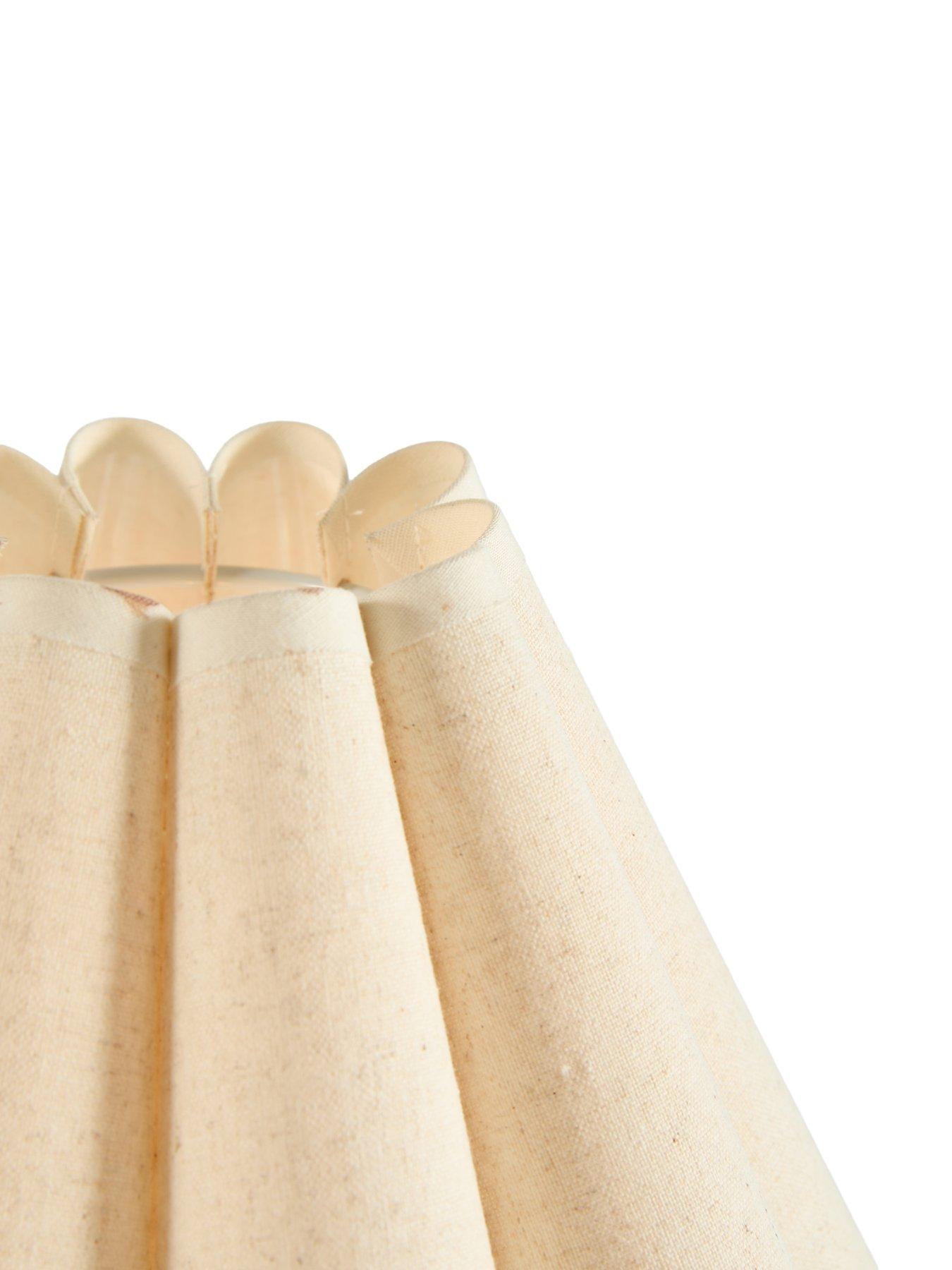 Image 6 of 7 of The Very Collection Scalloped Shade Table Lamp With Glass Base