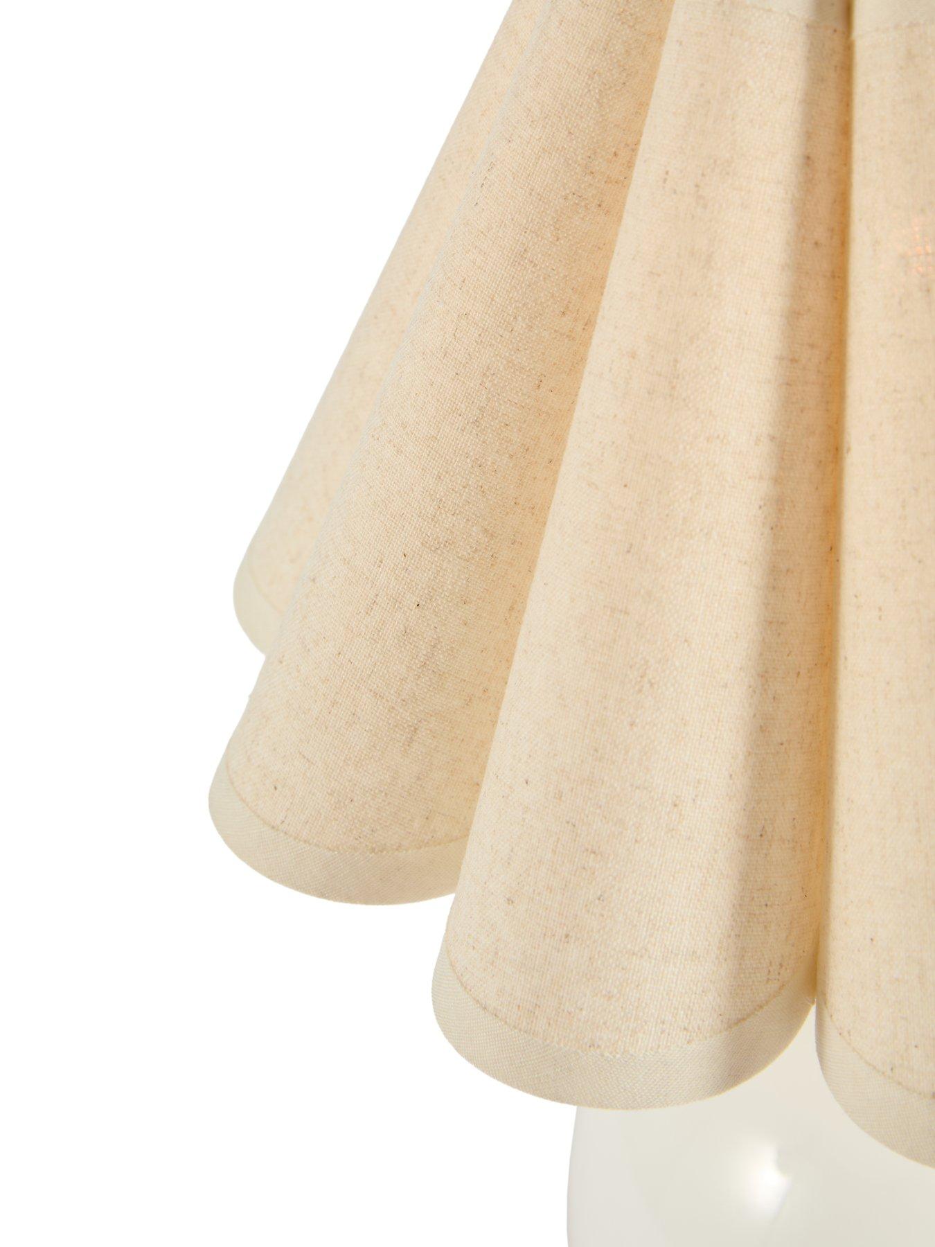 Image 7 of 7 of The Very Collection Scalloped Shade Table Lamp With Glass Base