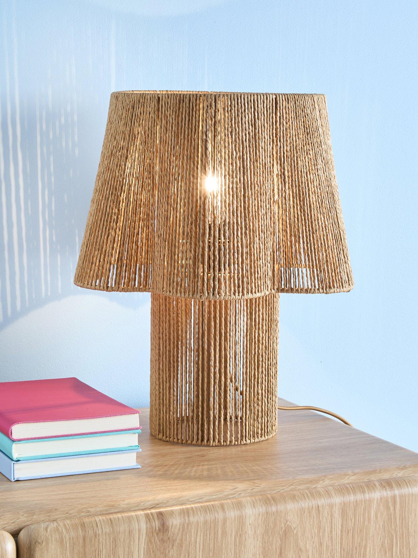 The Very Collection String Table Lamp with Fluted Shade