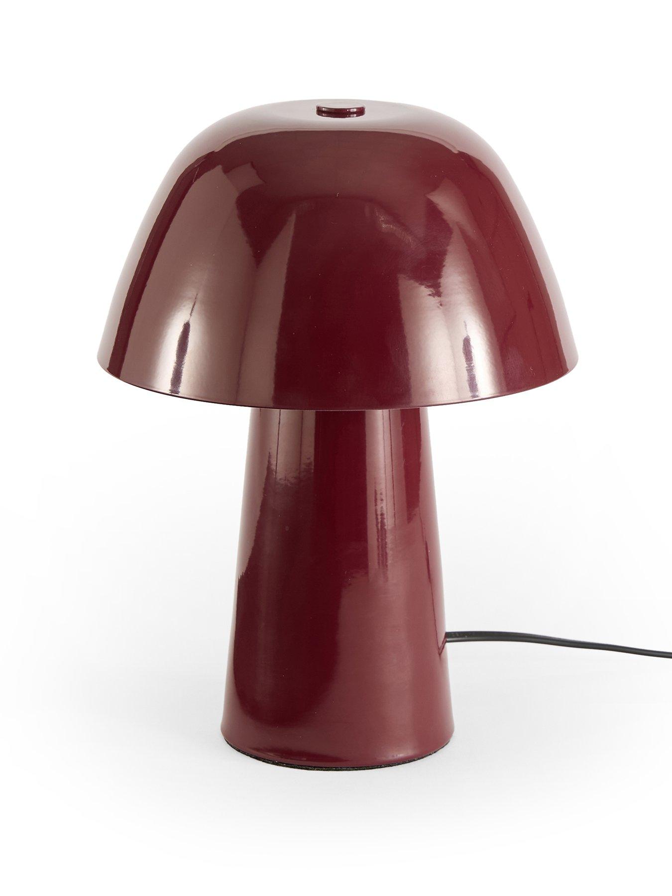 Image 2 of 6 of The Very Collection Dome Table Lamp - Burgundy