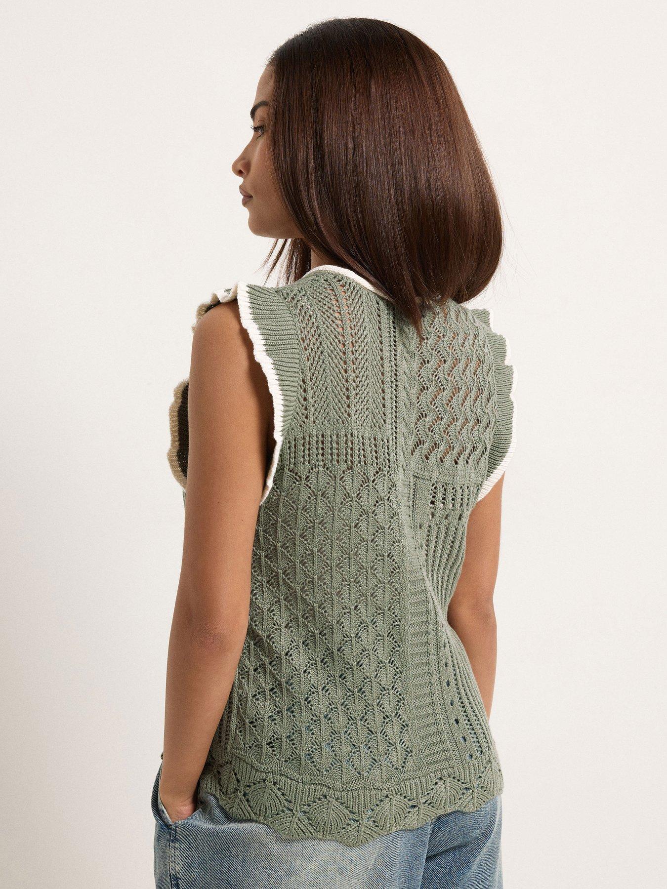 stillFront image of pixiegirl-petite-frill-shoulder-tank-top