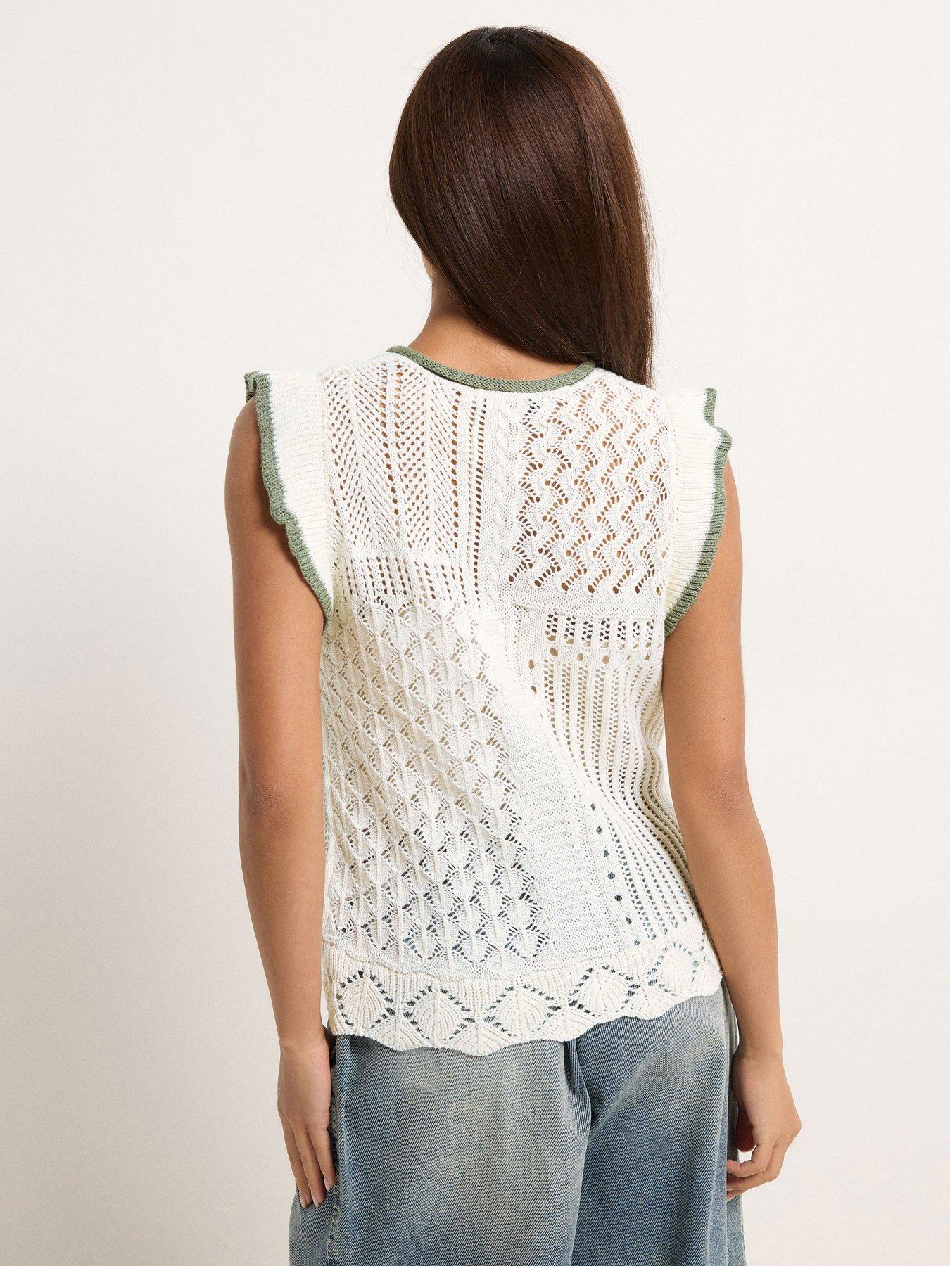stillFront image of pixiegirl-petite-frill-shoulder-tank-top