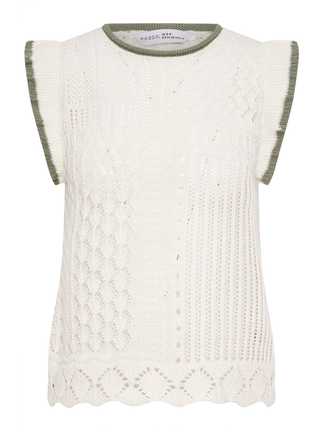  image of pixiegirl-petite-frill-shoulder-tank-top