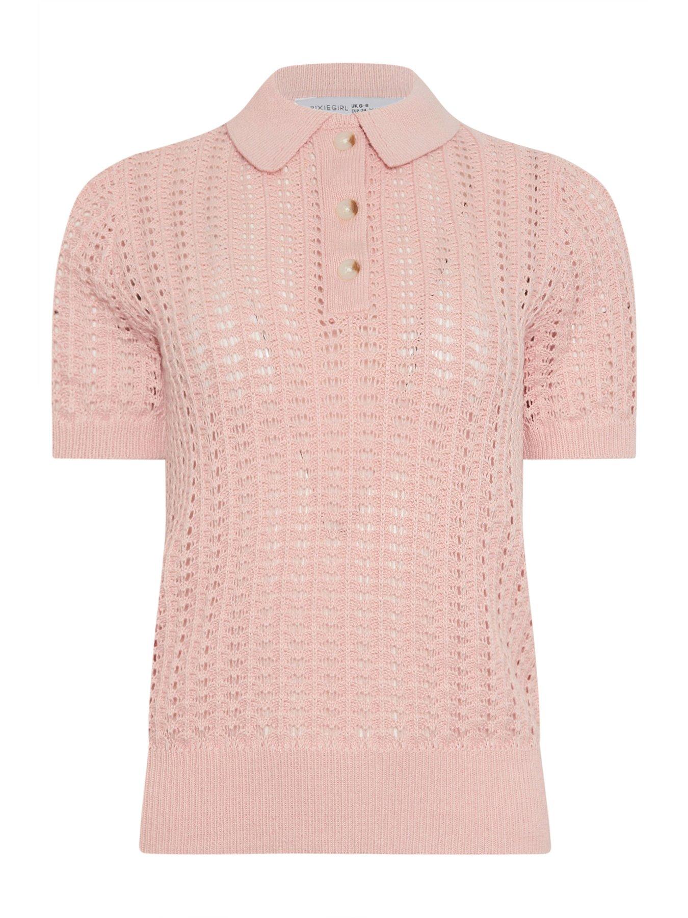  image of pixiegirl-petite-crochet-polo-top