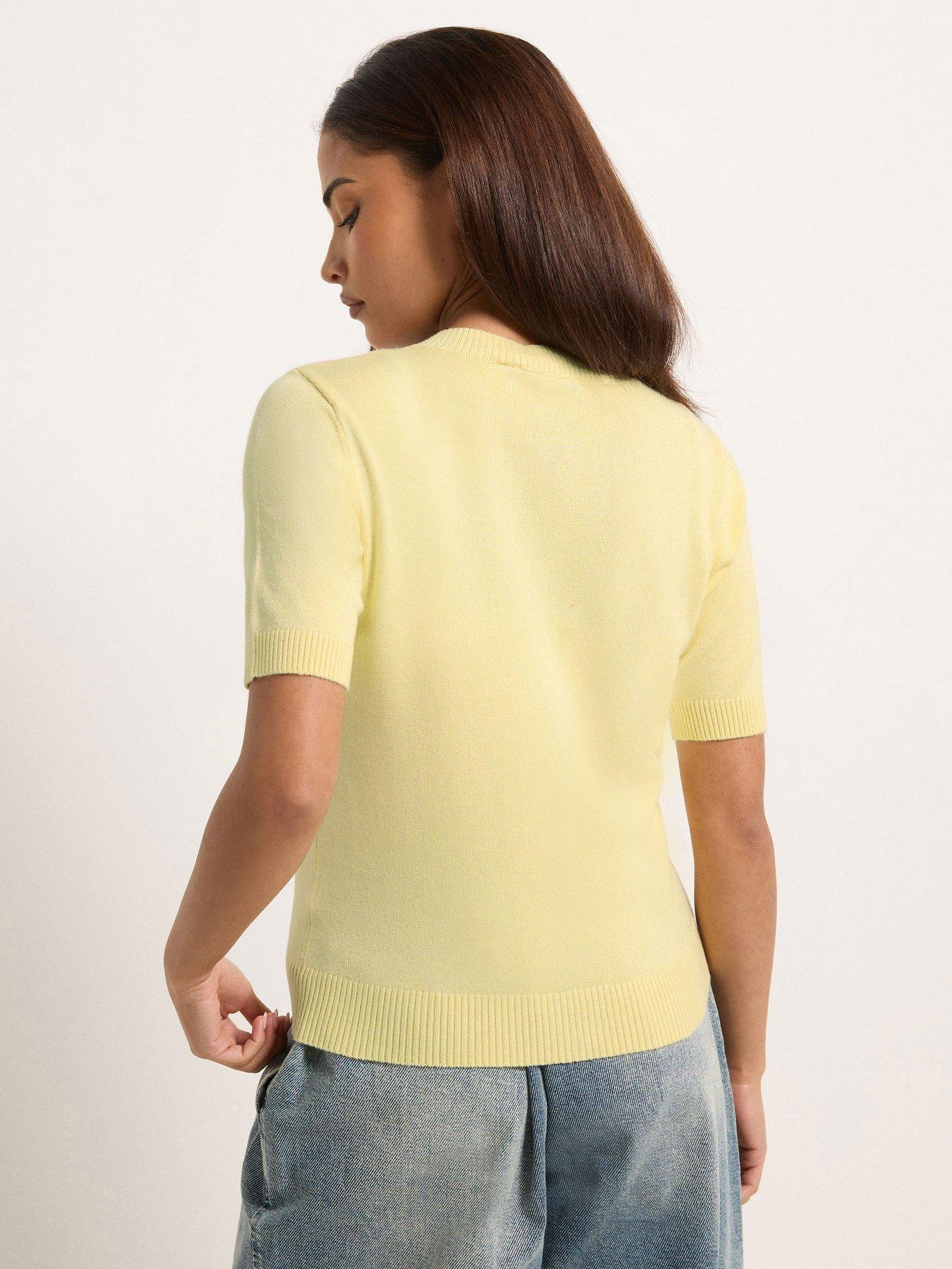  image of pixiegirl-petite-argyle-short-sleeve-cardigan